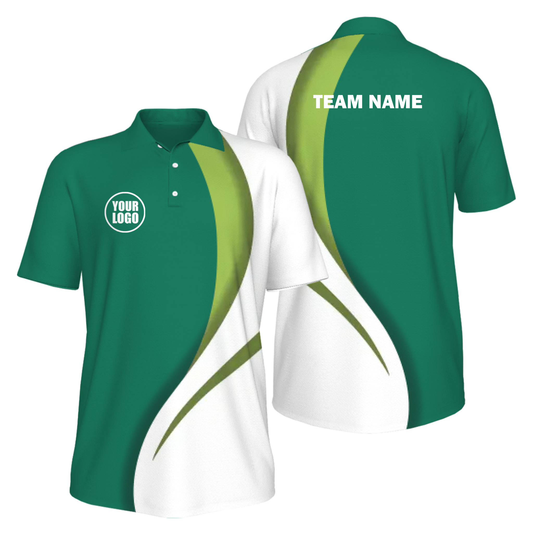Picklewin Sporty Curve Men's Custom UV Protection Polo Shirt 8