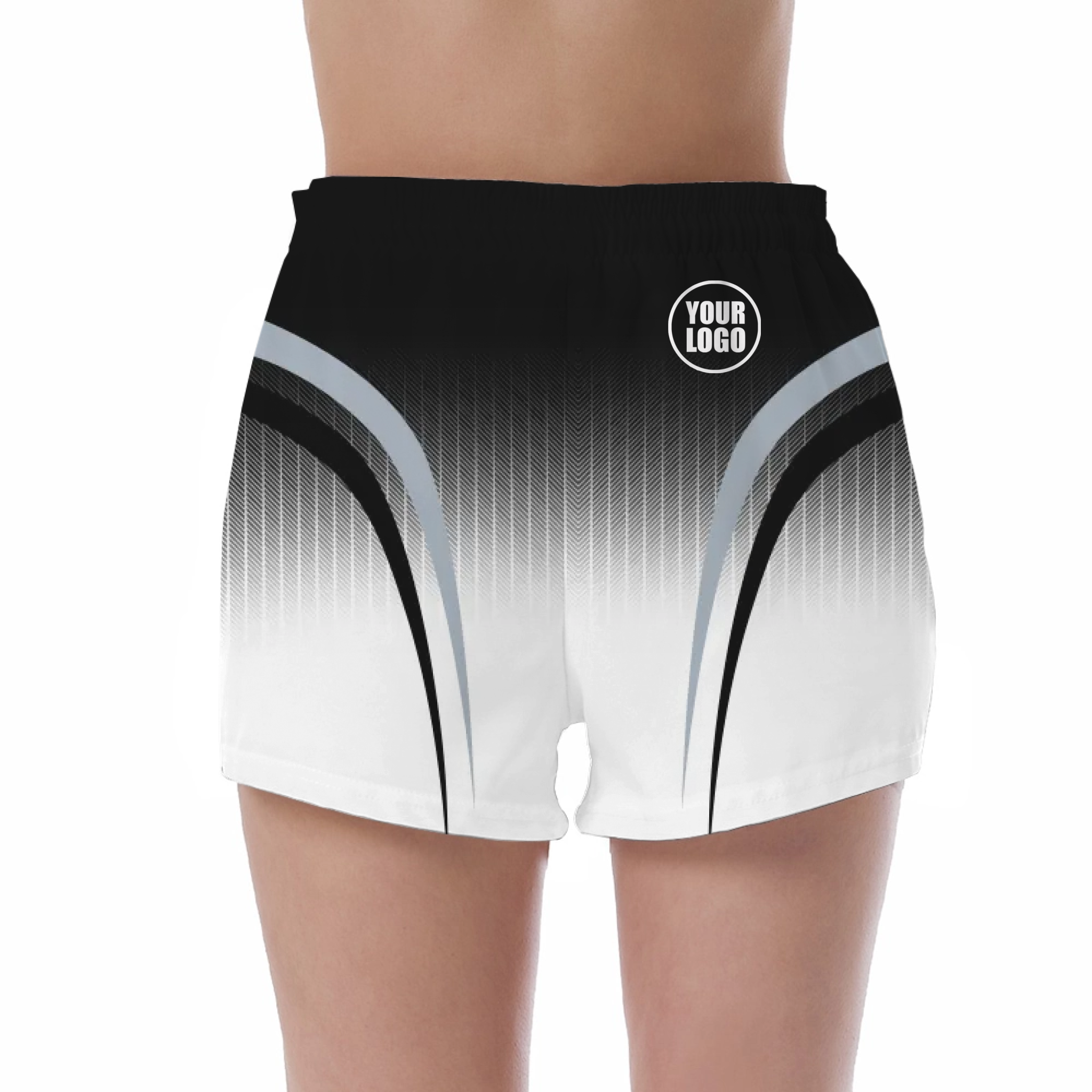 Picklewin Sporty Gradient Custom UV Protection Shorts For Women 5