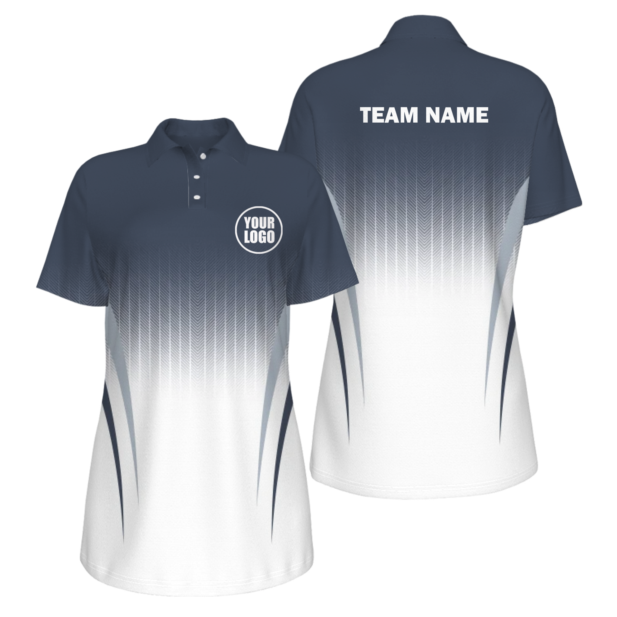 Picklewin Sporty Gradient Women's Custom UV Protection Polo 2