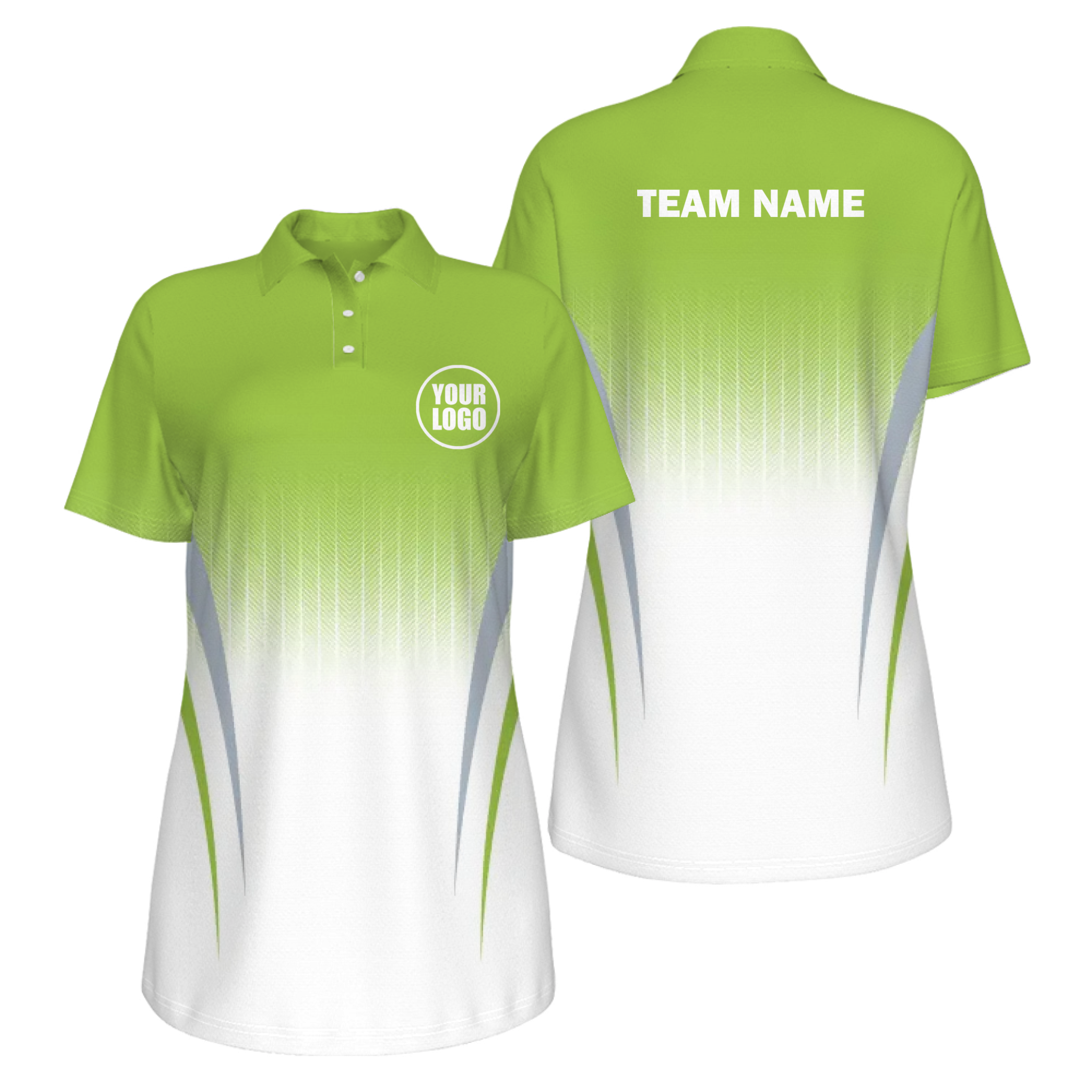 Picklewin Sporty Gradient Women's Custom UV Protection Polo 4