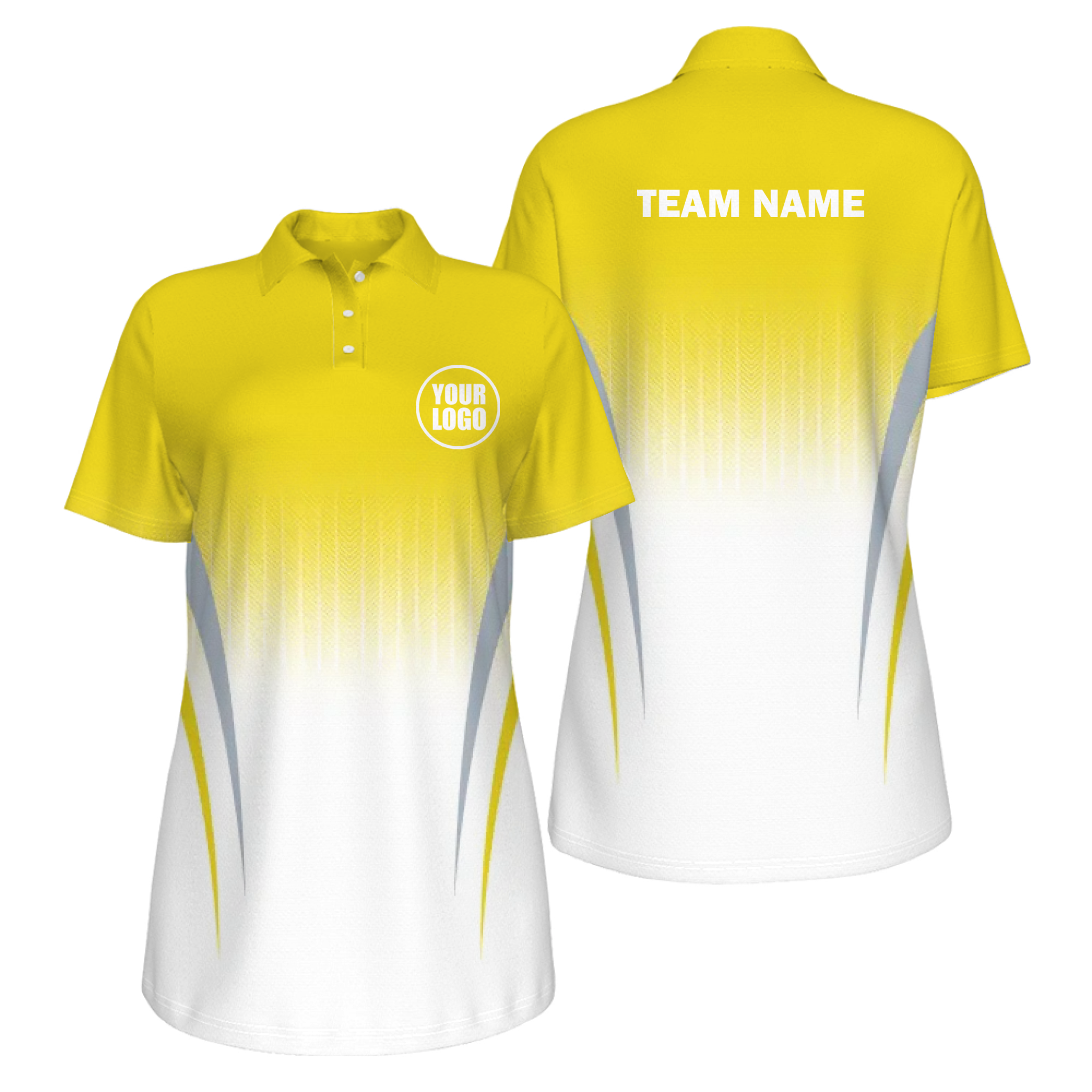 Picklewin Sporty Gradient Women's Custom UV Protection Polo 5