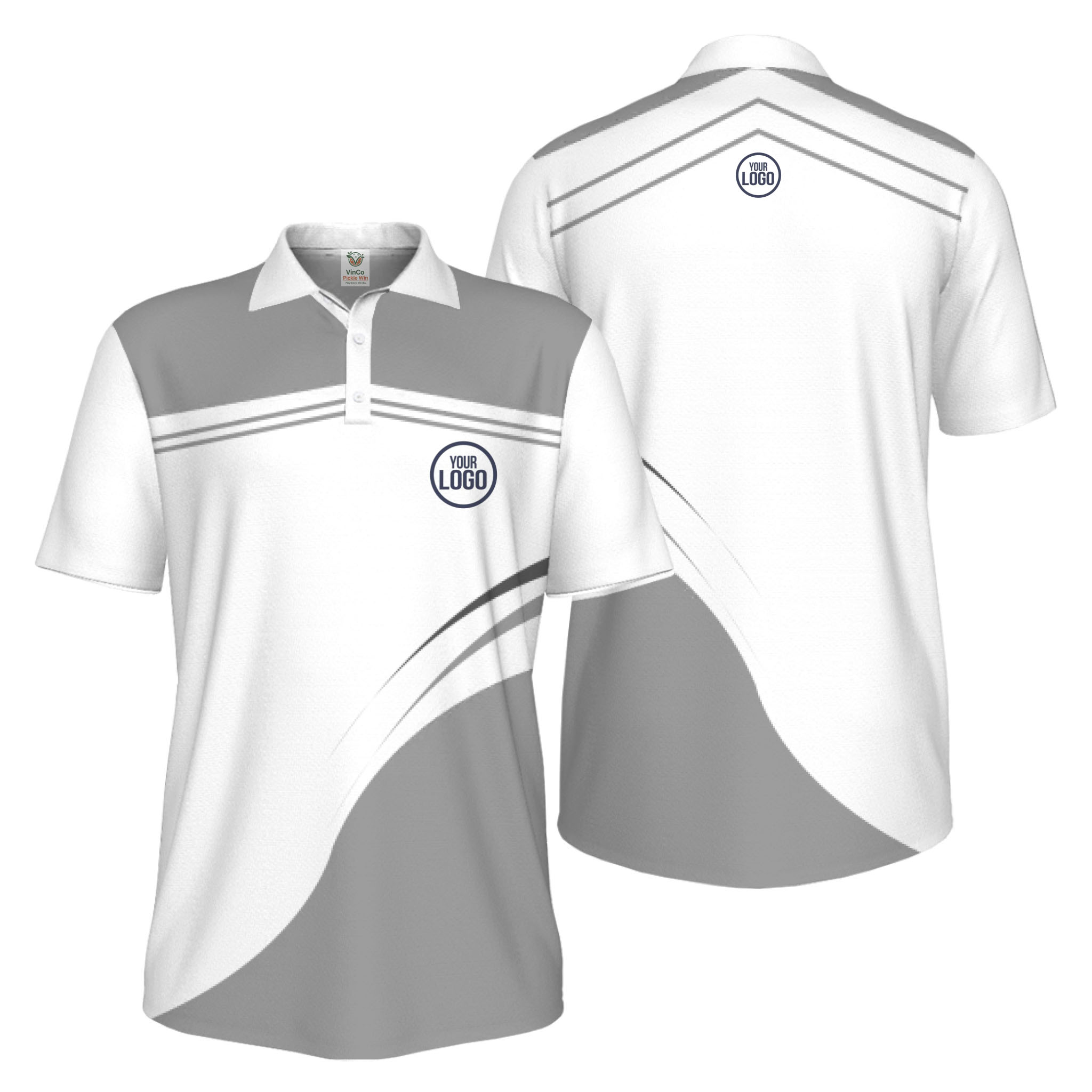 Picklewin Stylish Custom Athletic Uniform UV Protection Men Polo Shirt 11