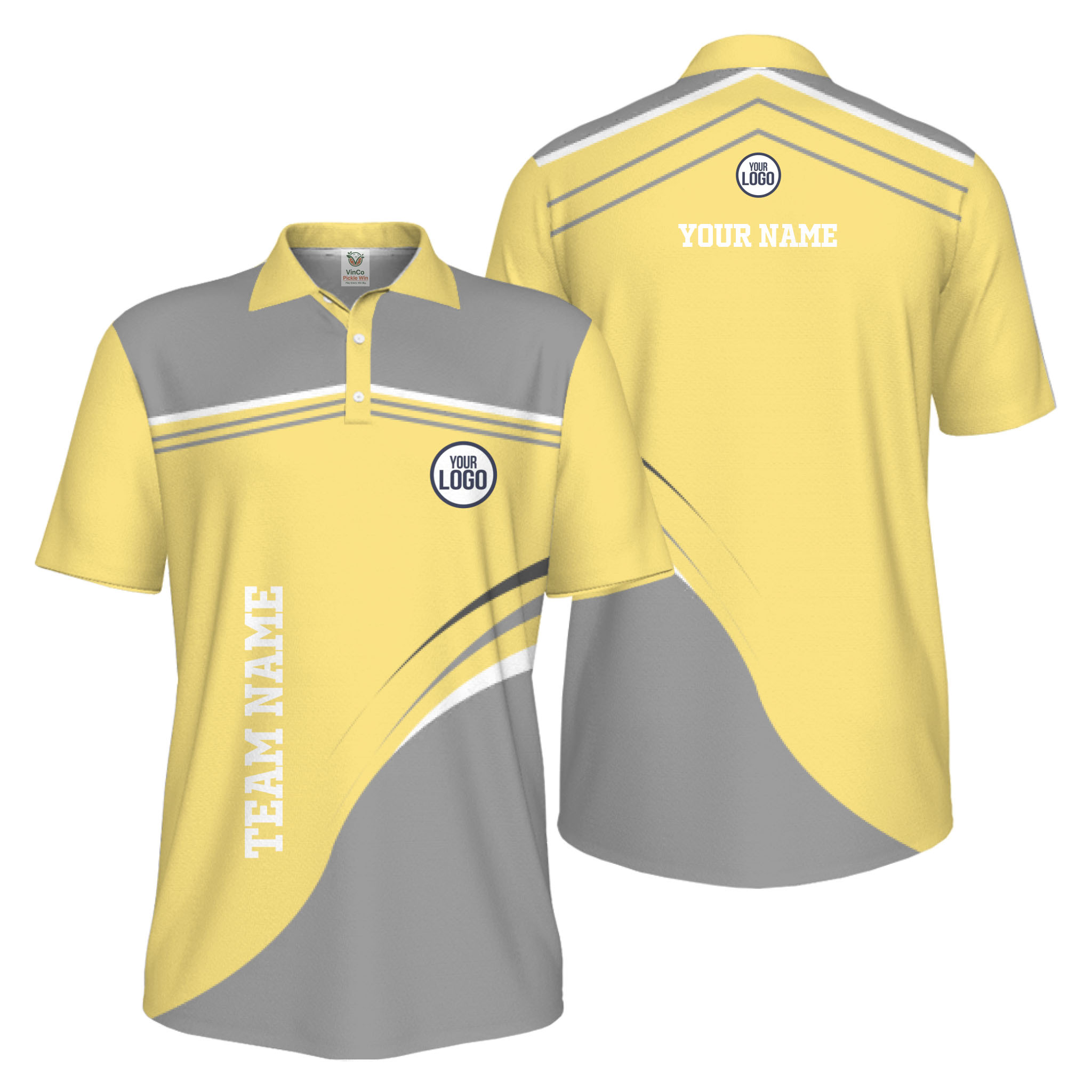 Picklewin Stylish Custom Athletic Uniform UV Protection Men Polo Shirt 13