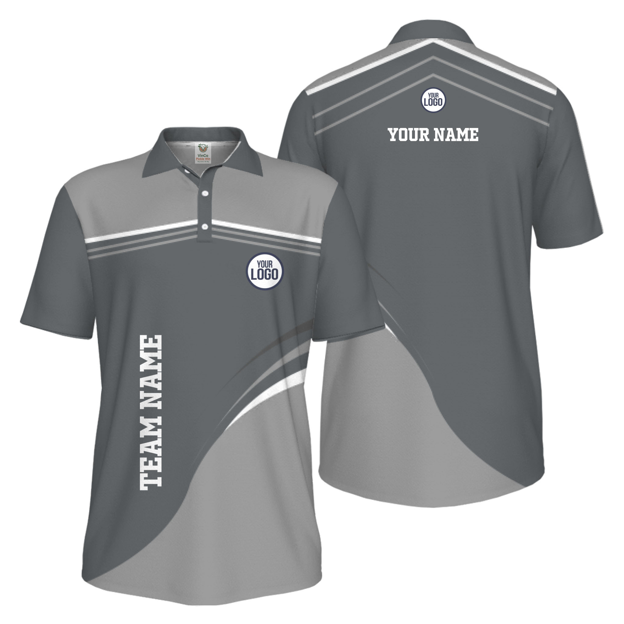 Picklewin Stylish Custom Athletic Uniform UV Protection Men Polo Shirt 8