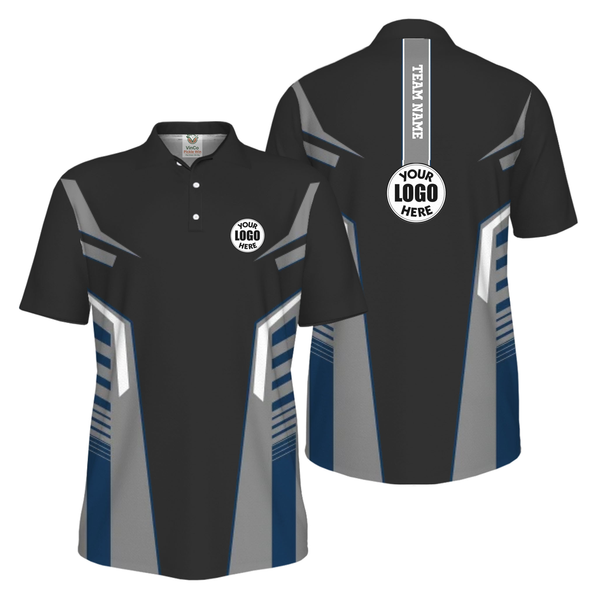 Picklewin Top Rated Custom Logo UV Protection Polo Men For Sport Team 3