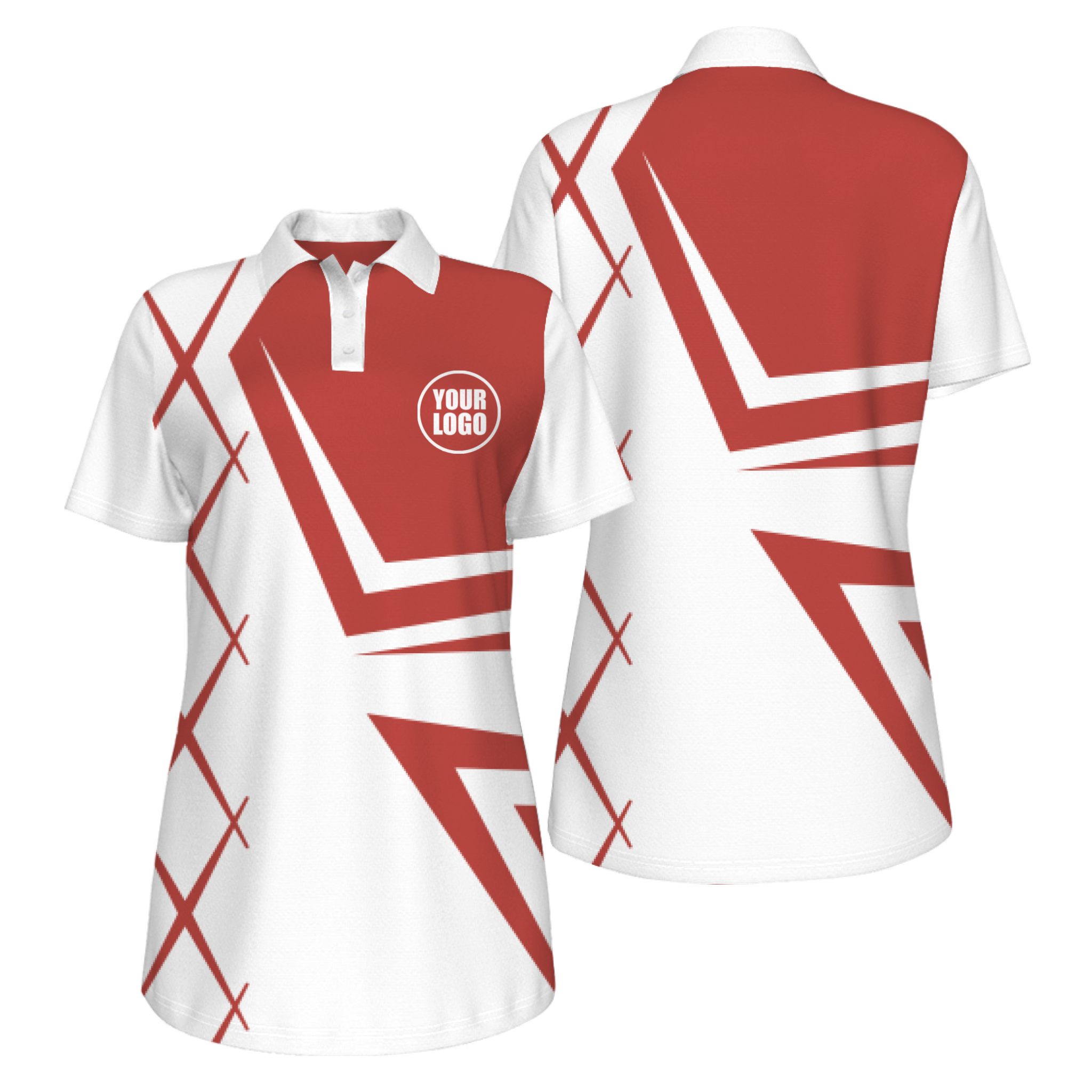 Picklewin UV Protection Polo For Women With Creative Diamond Patterns 13