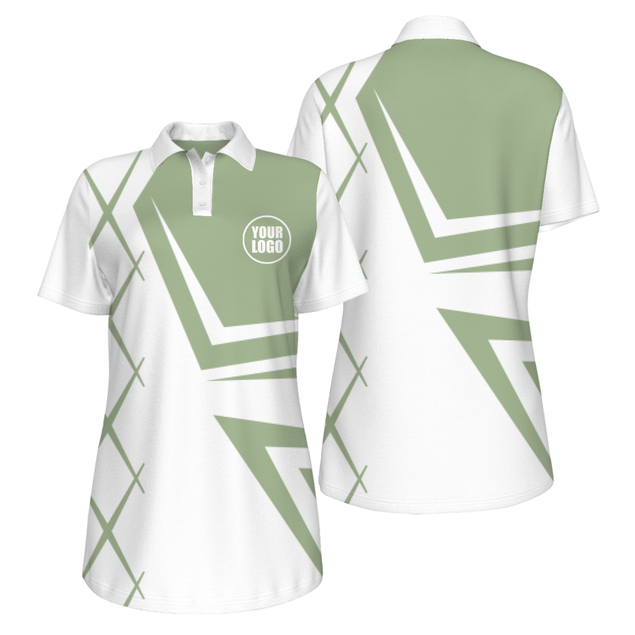 Picklewin UV Protection Polo For Women With Creative Diamond Patterns 15