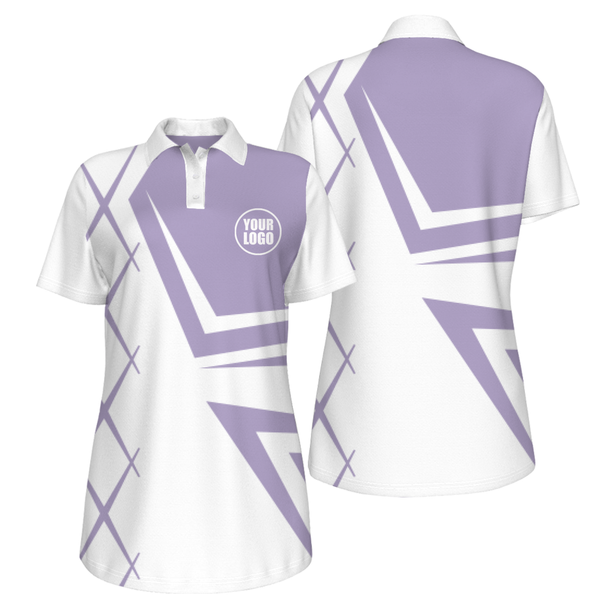 Picklewin UV Protection Polo For Women With Creative Diamond Patterns 7