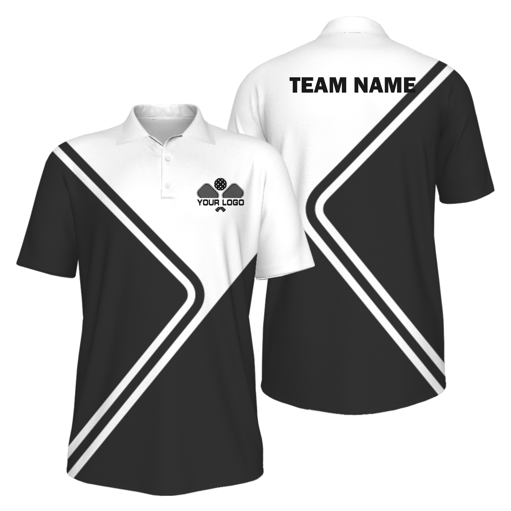 Picklewin Unique Geometric Custom UV Protection Polo Shirt For Men 17