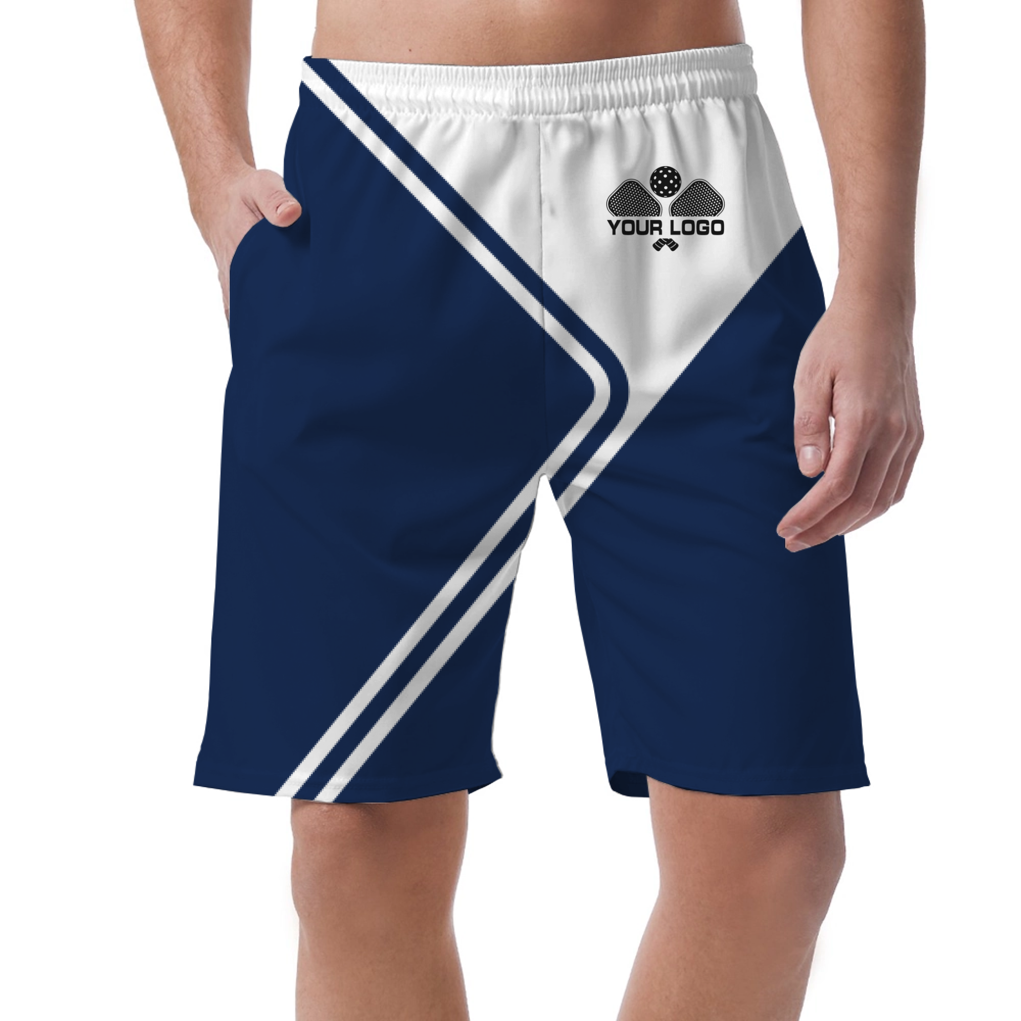 Picklewin Unique Geometric Short Pants Custom For Men 10