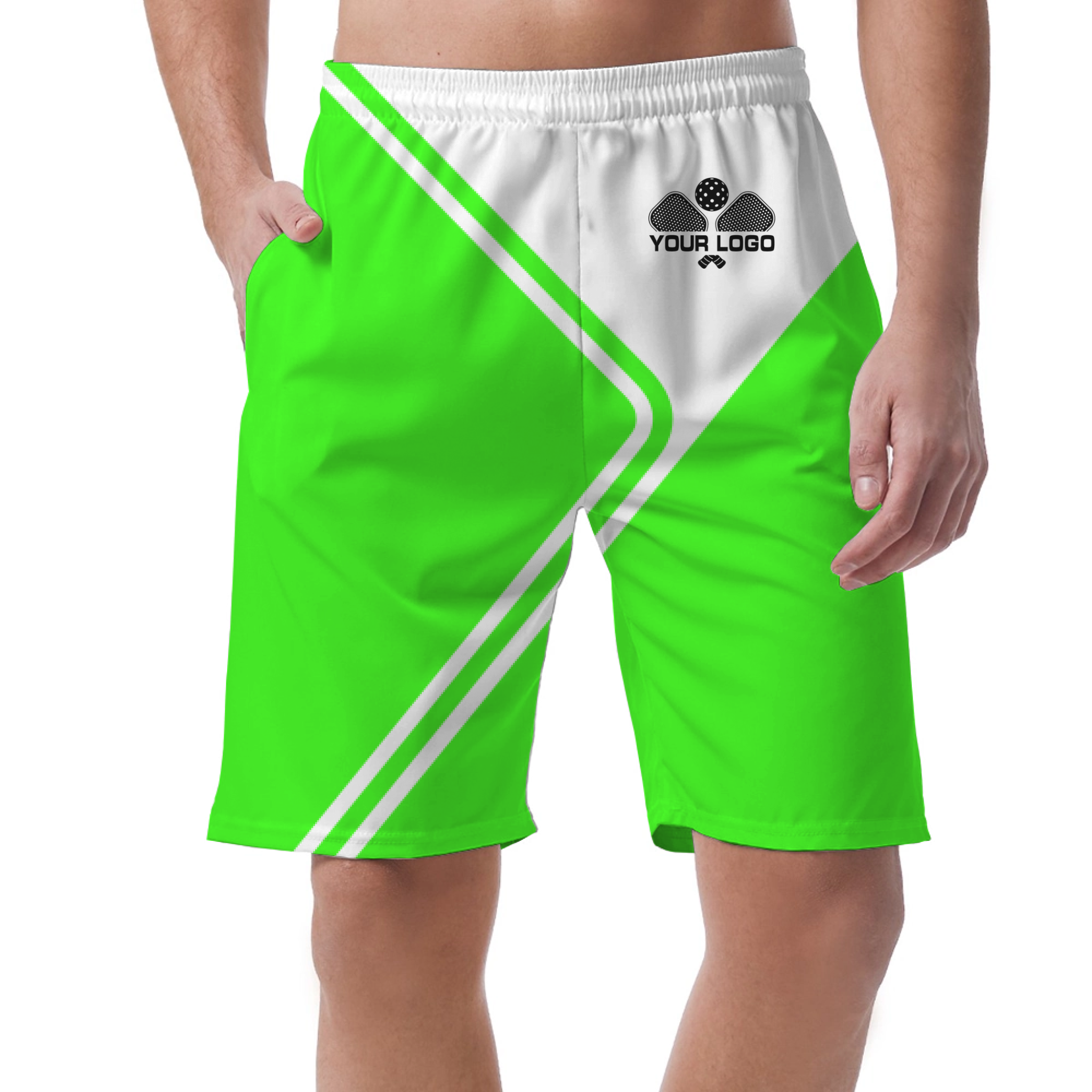 Picklewin Unique Geometric Short Pants Custom For Men 11