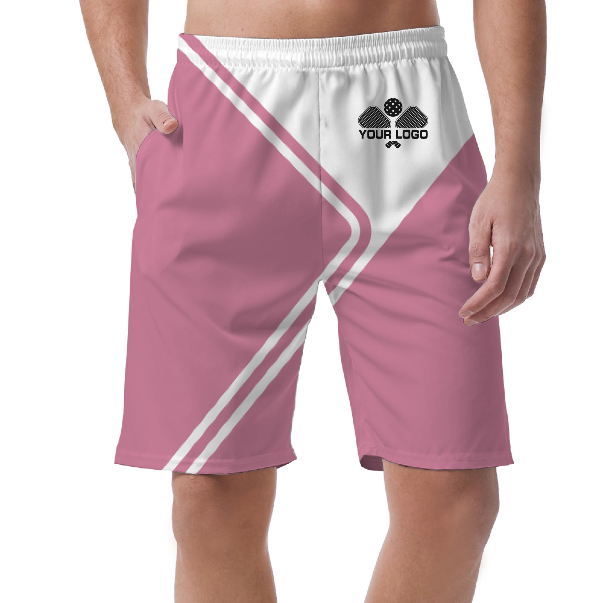 Picklewin Unique Geometric Short Pants Custom For Men 9