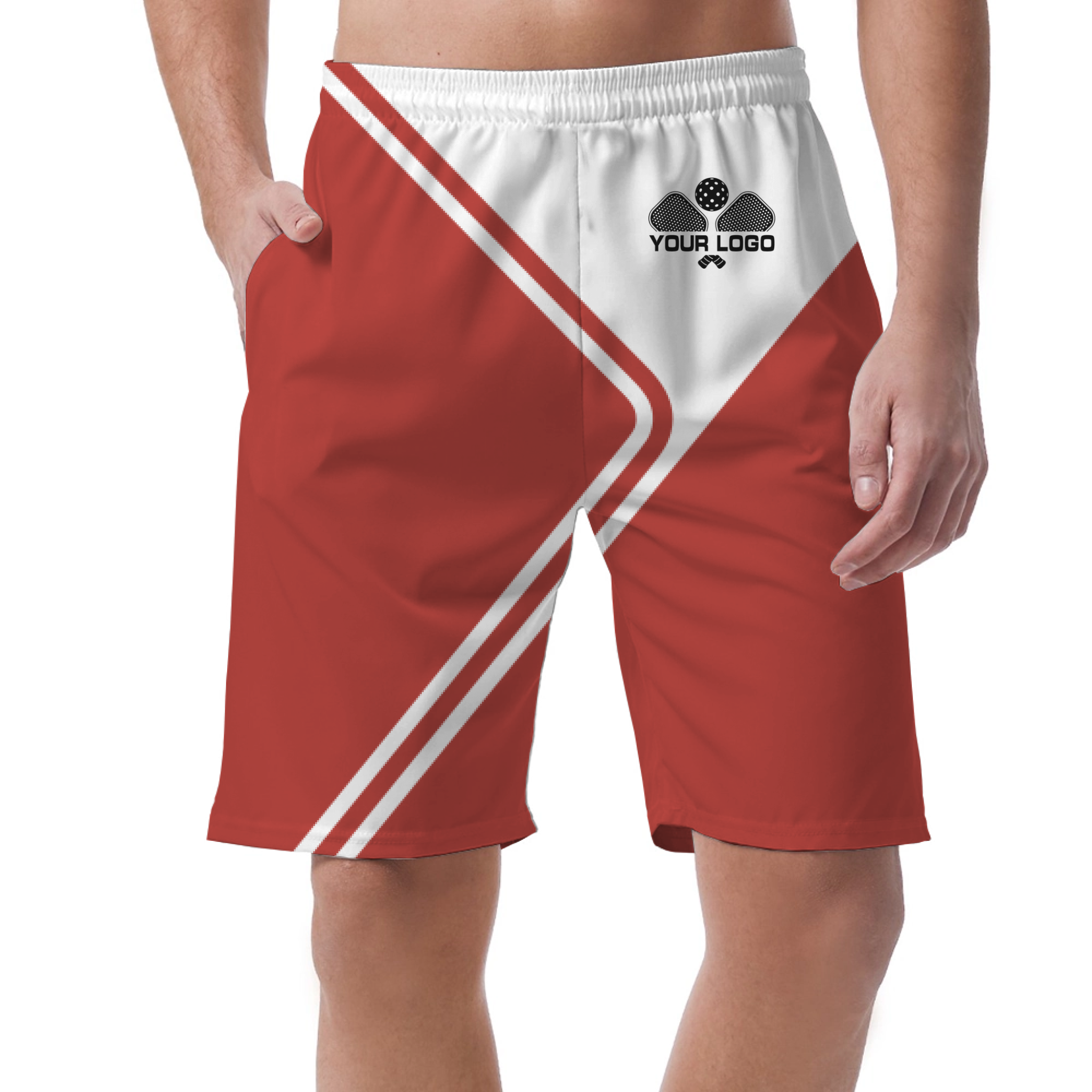 Picklewin Unique Geometric Short Pants Custom For Men 13