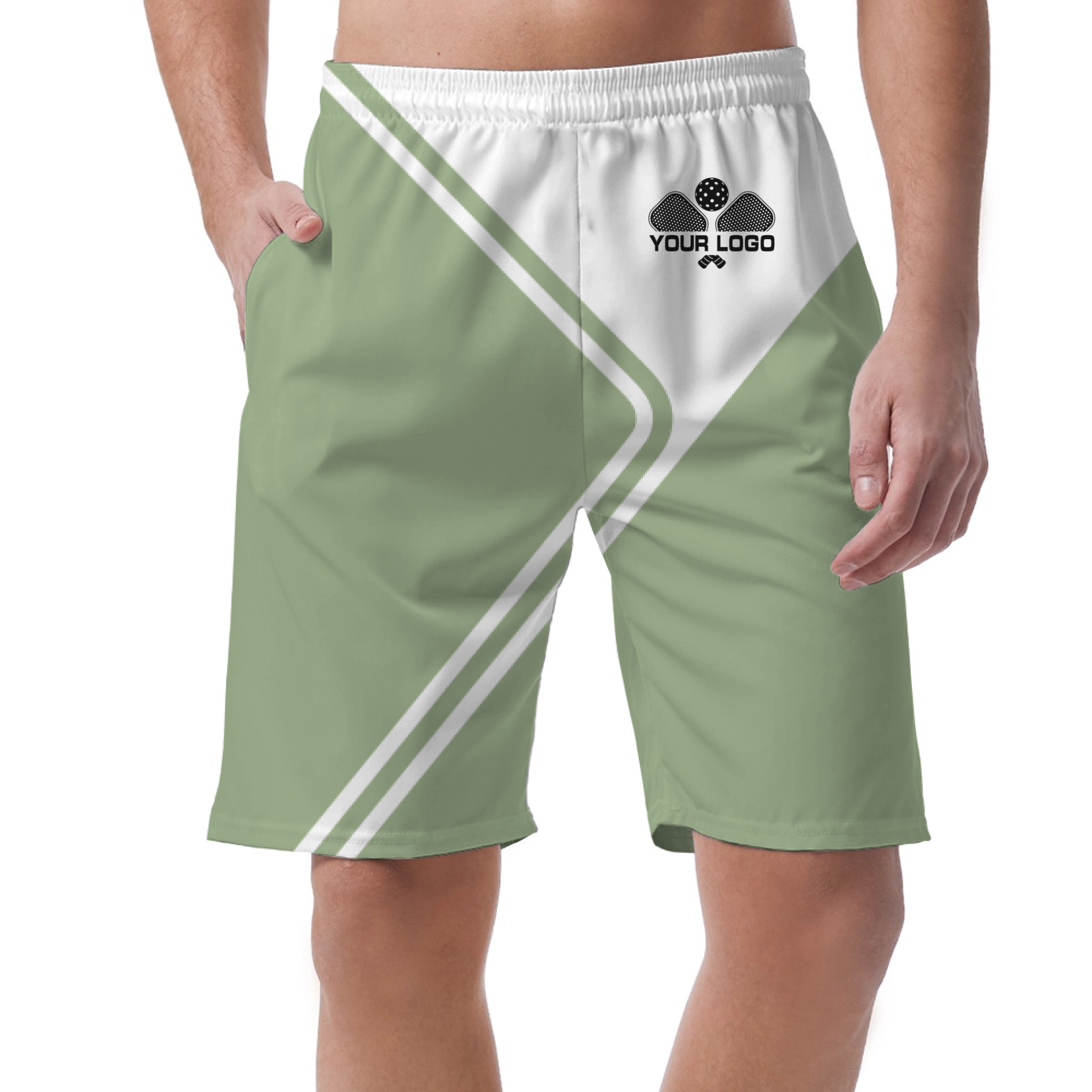 Picklewin Unique Geometric Short Pants Custom For Men 15