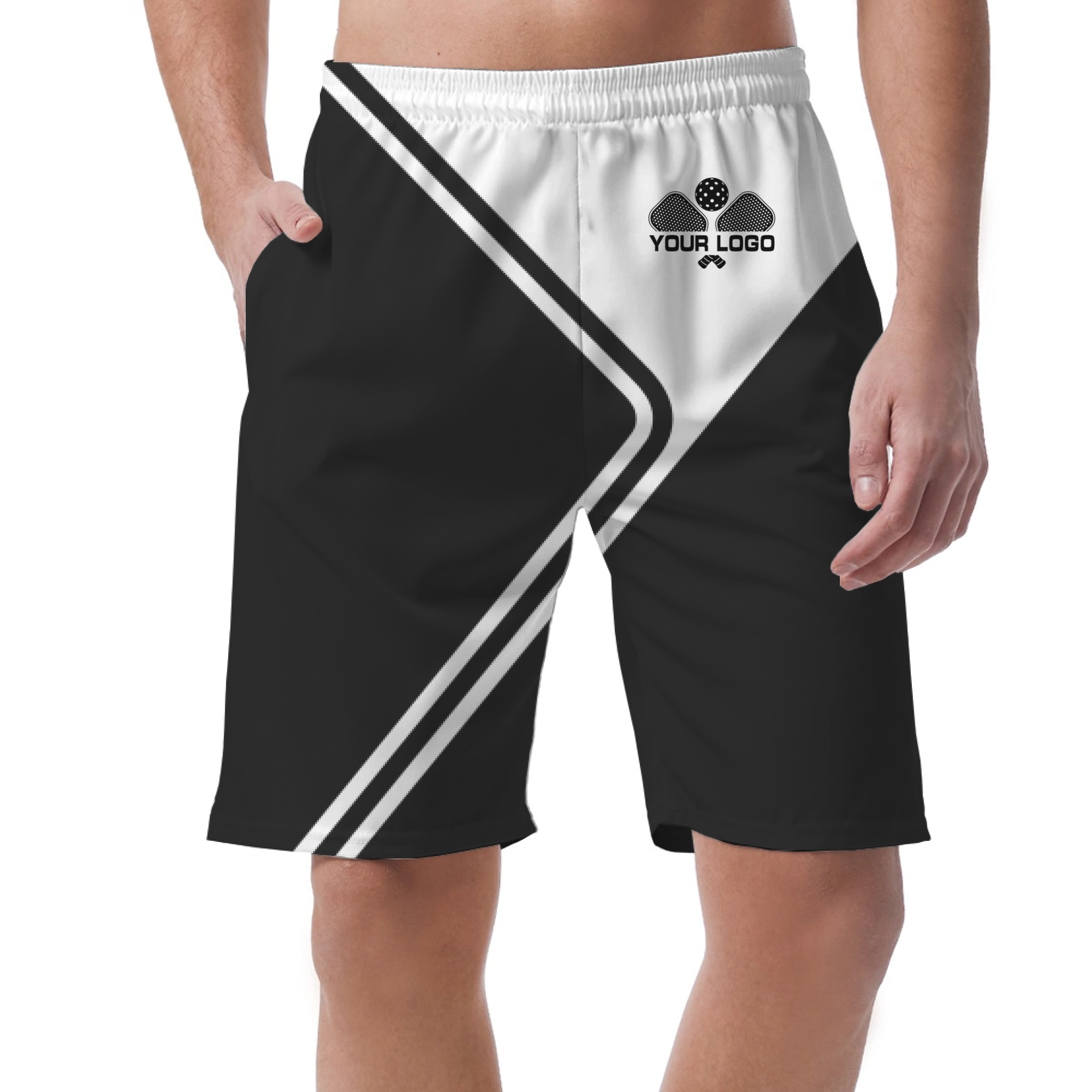 Picklewin Unique Geometric Short Pants Custom For Men 16