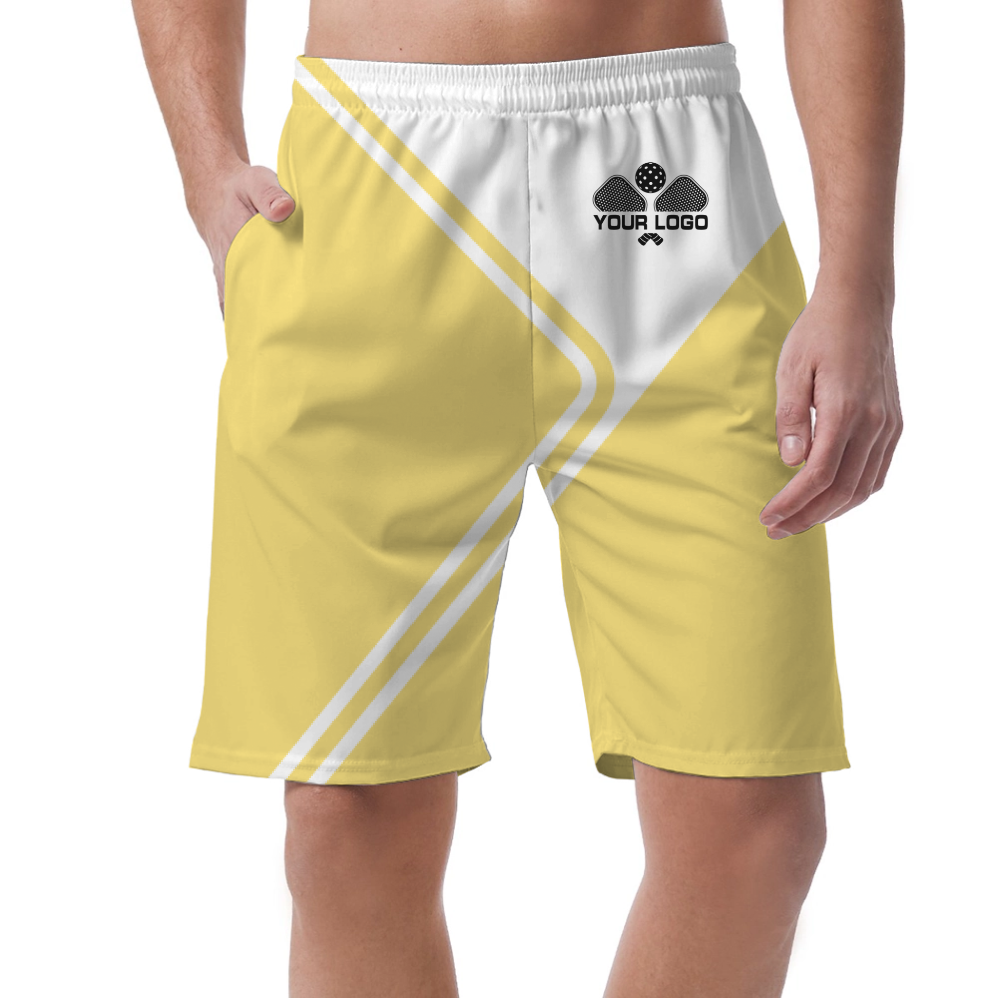 Picklewin Unique Geometric Short Pants Custom For Men 5