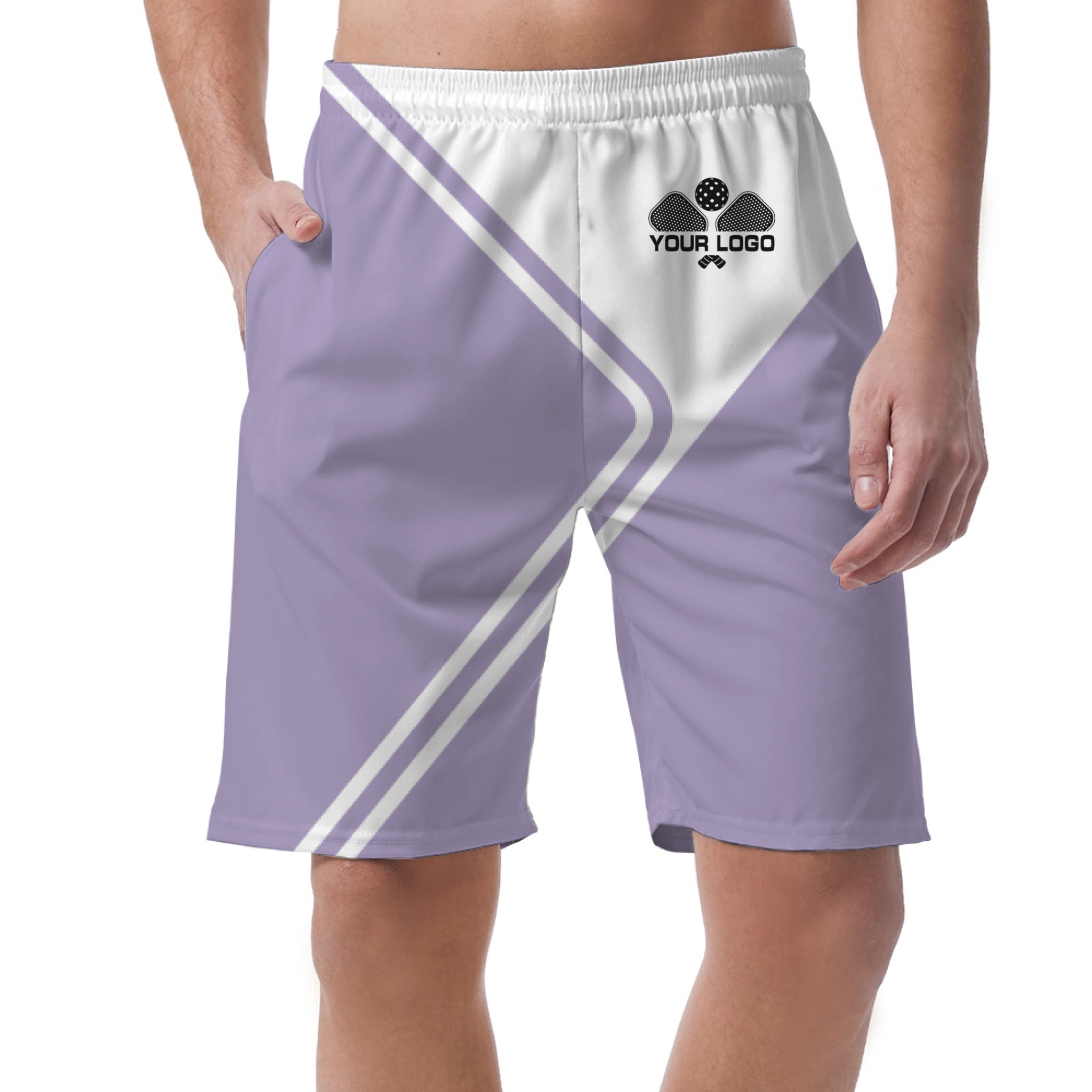 Picklewin Unique Geometric Short Pants Custom For Men 6