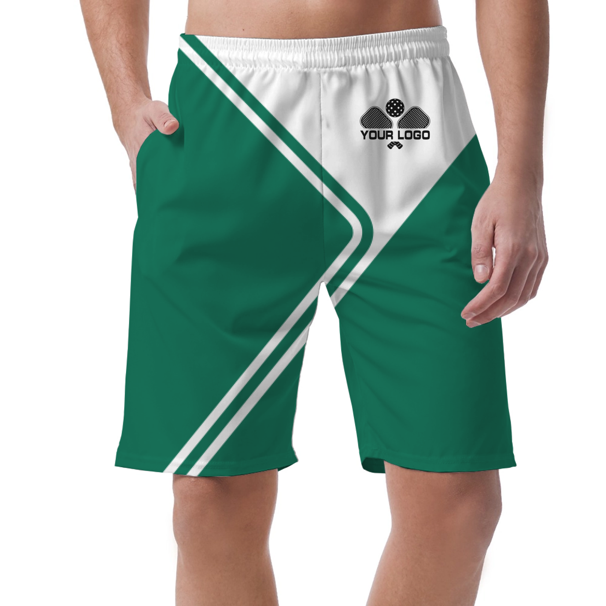 Picklewin Unique Geometric Short Pants Custom For Men 7