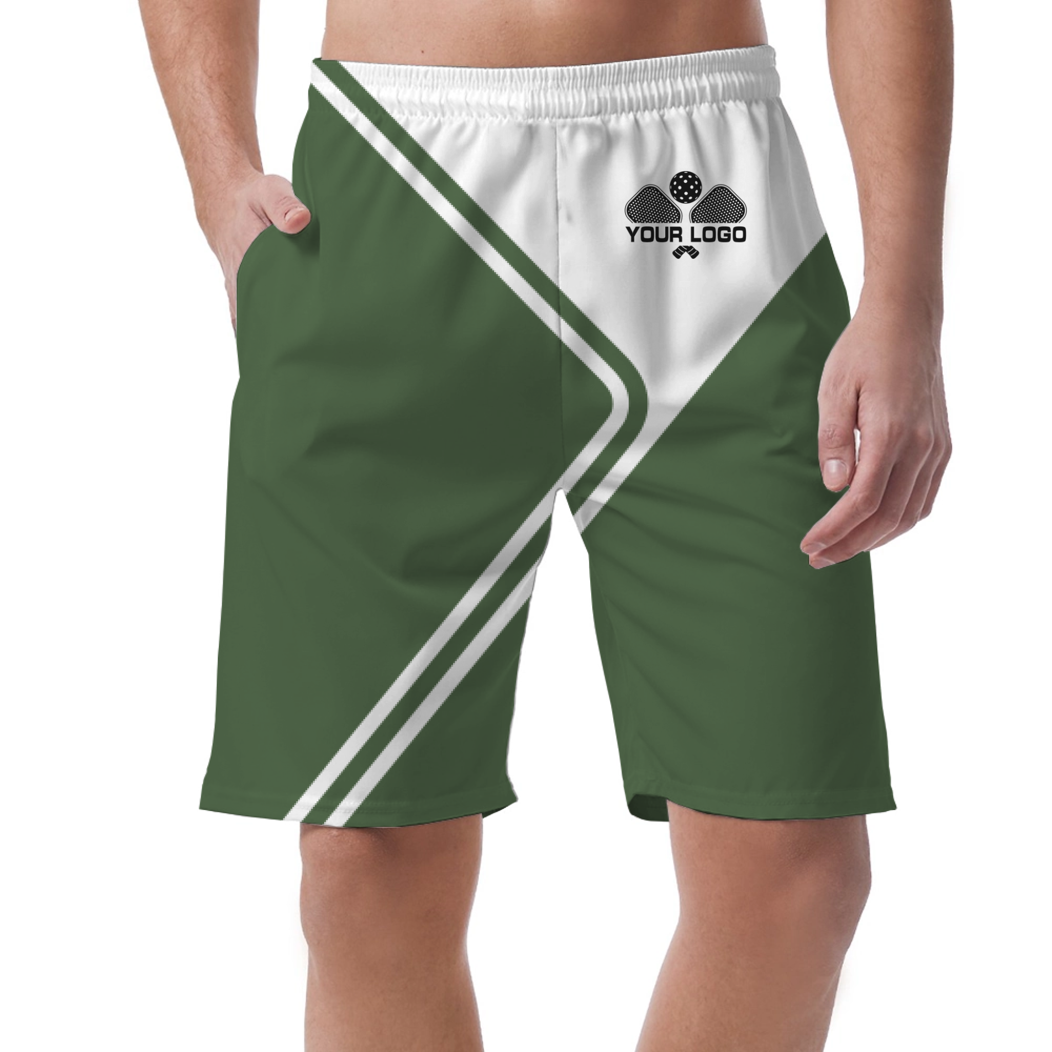 Picklewin Unique Geometric Short Pants Custom For Men 8