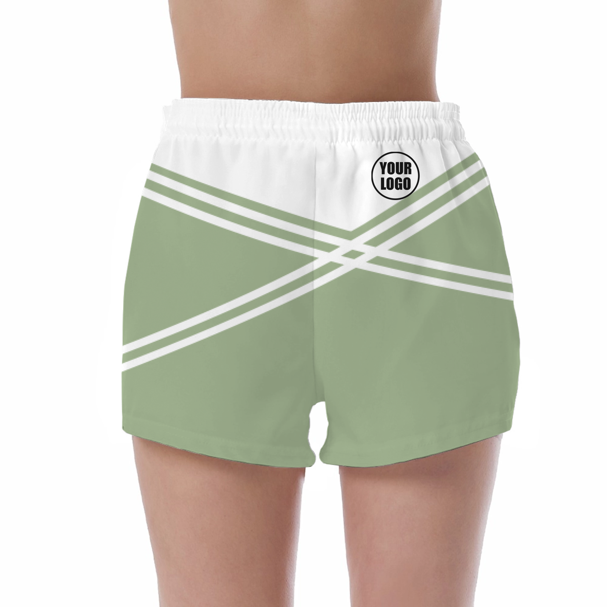 Picklewin Women's Custom UV Protection Shorts With Unique Color Blocks 15