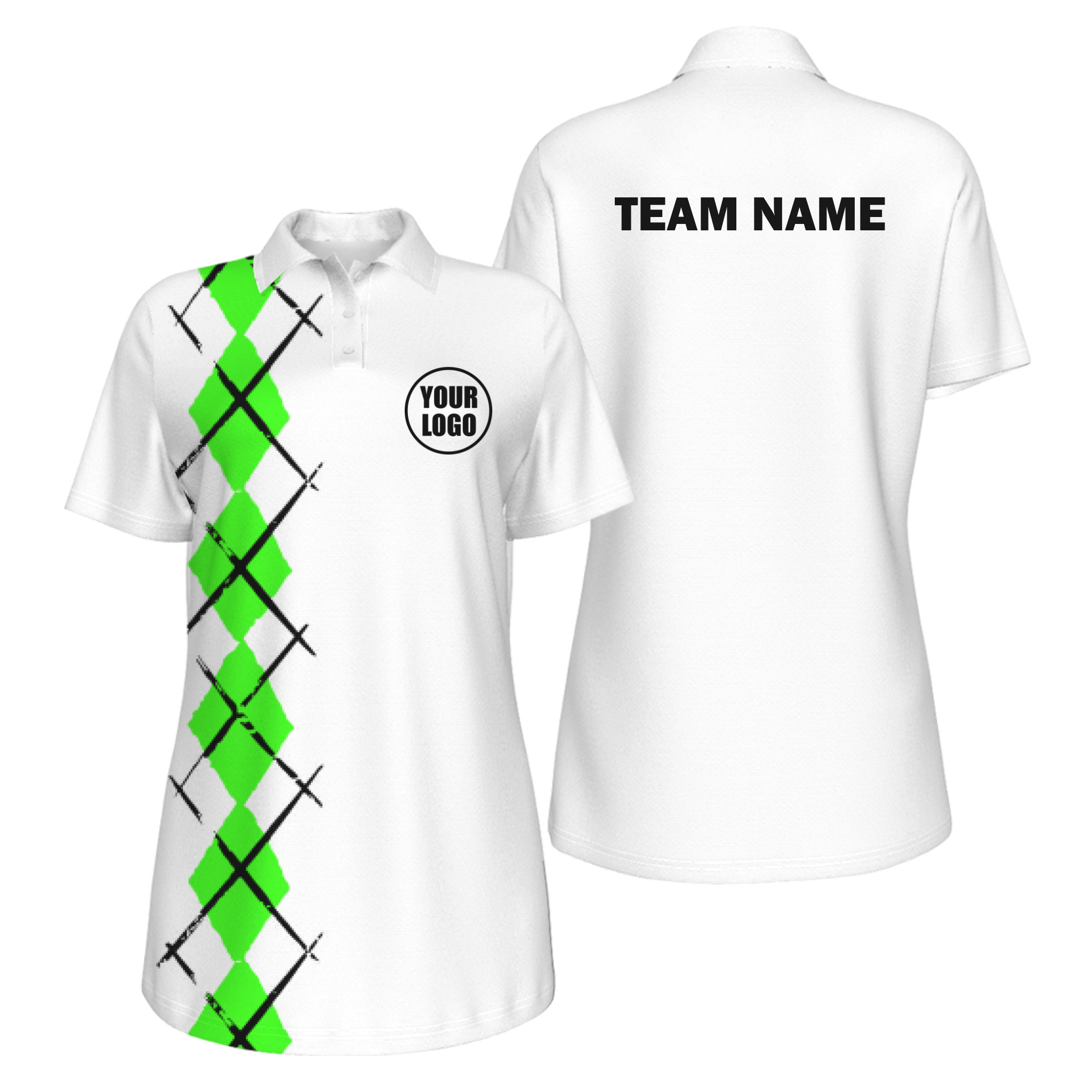 Picklewin Women's UV Protection Polo With Simple Argyle 11