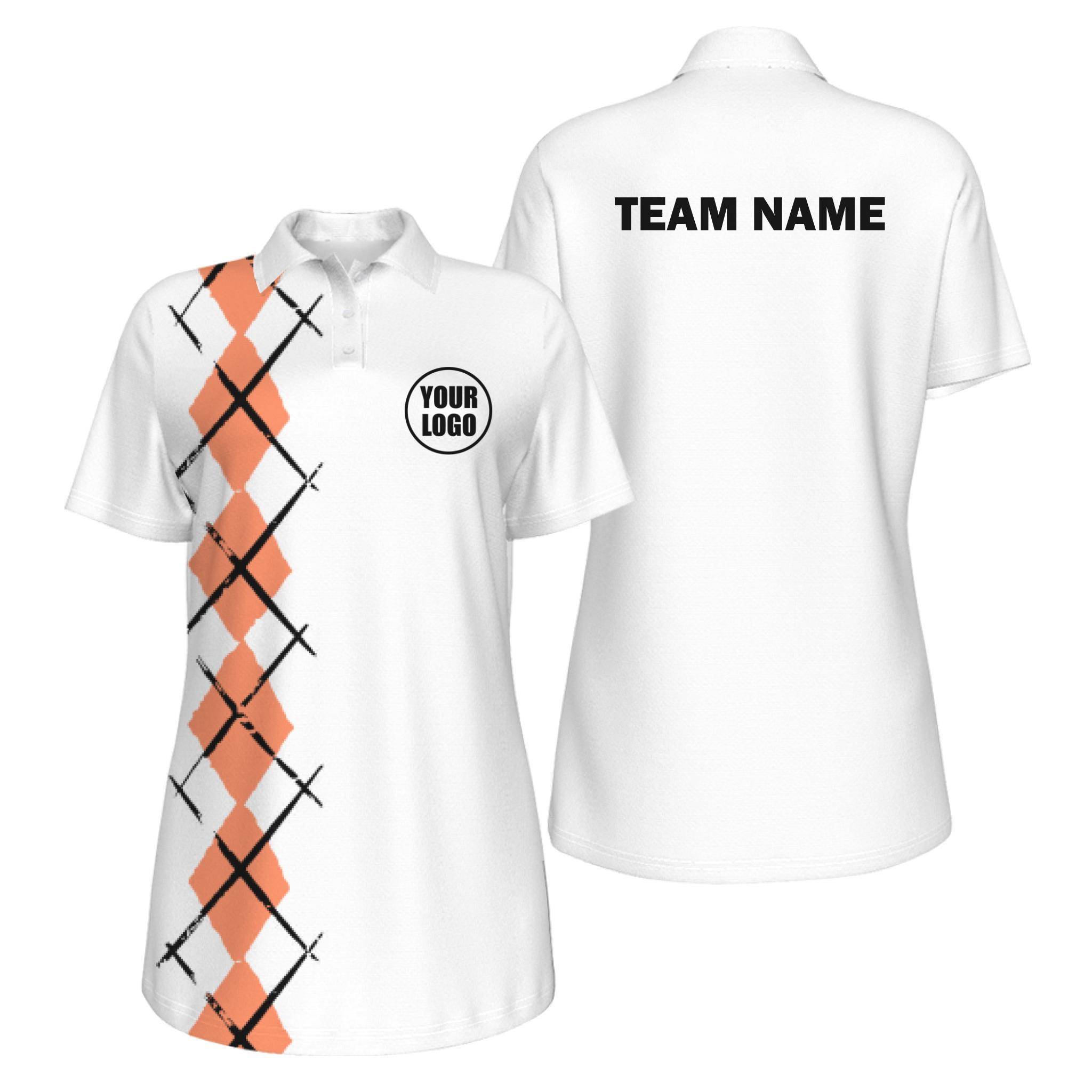 Picklewin Women's UV Protection Polo With Simple Argyle 4