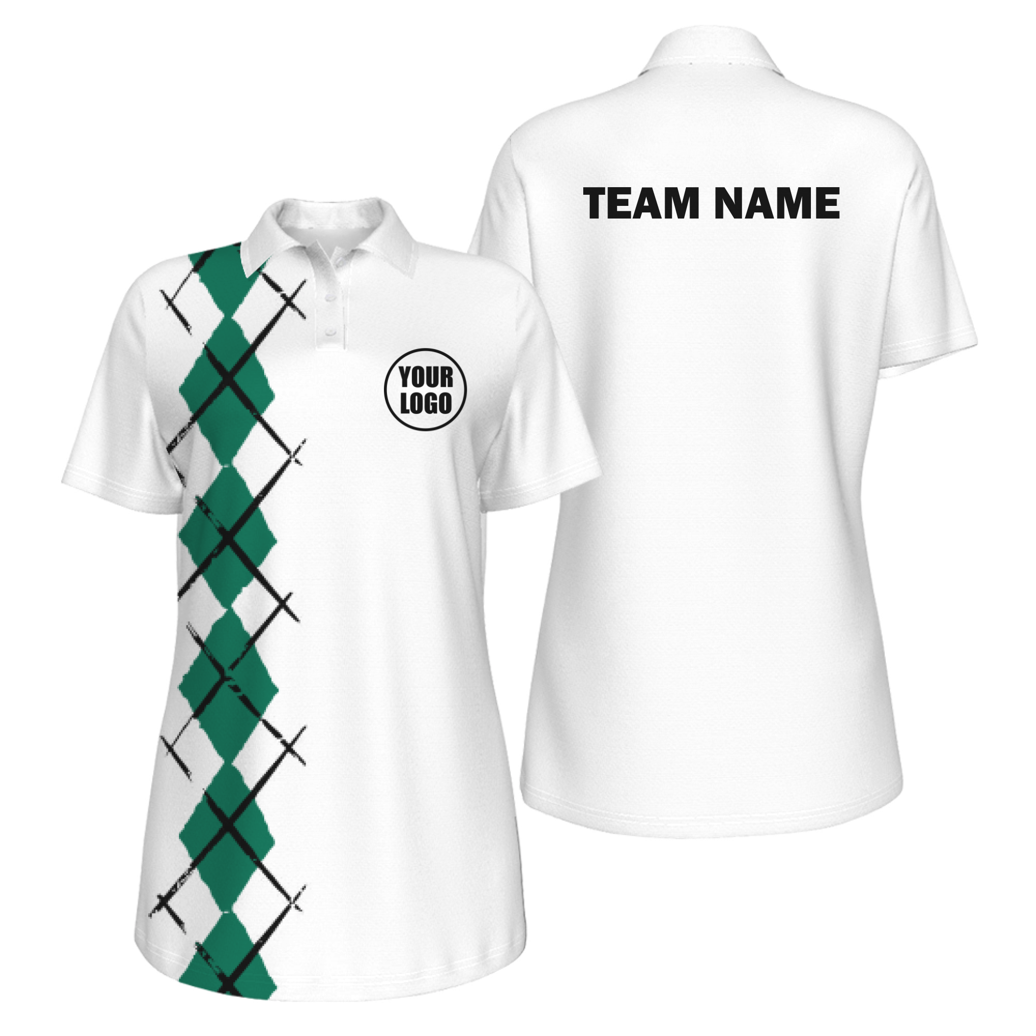 Picklewin Women's UV Protection Polo With Simple Argyle 8