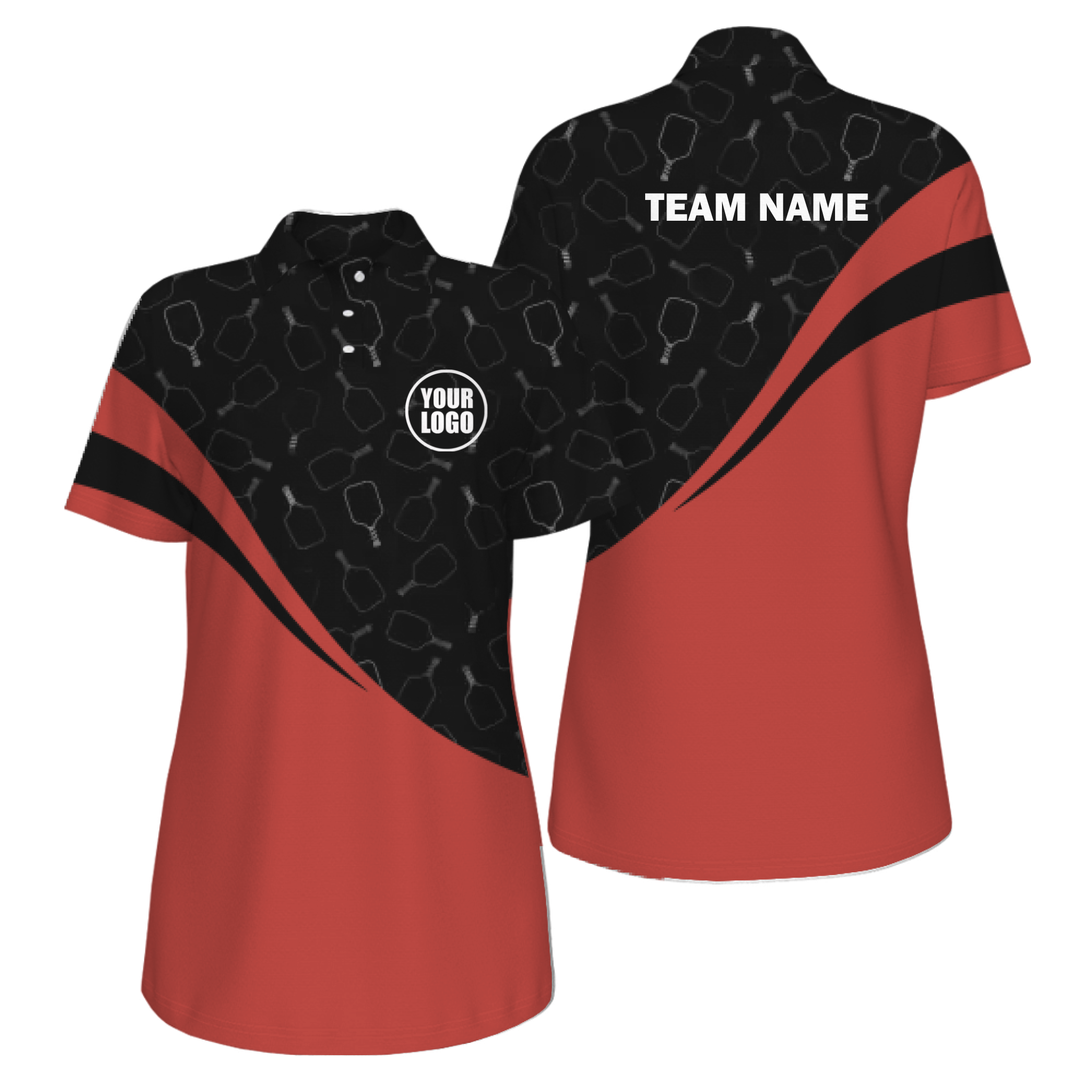 Picklewin Women's UV Protection Polo With Special Pickleball Pattern 13