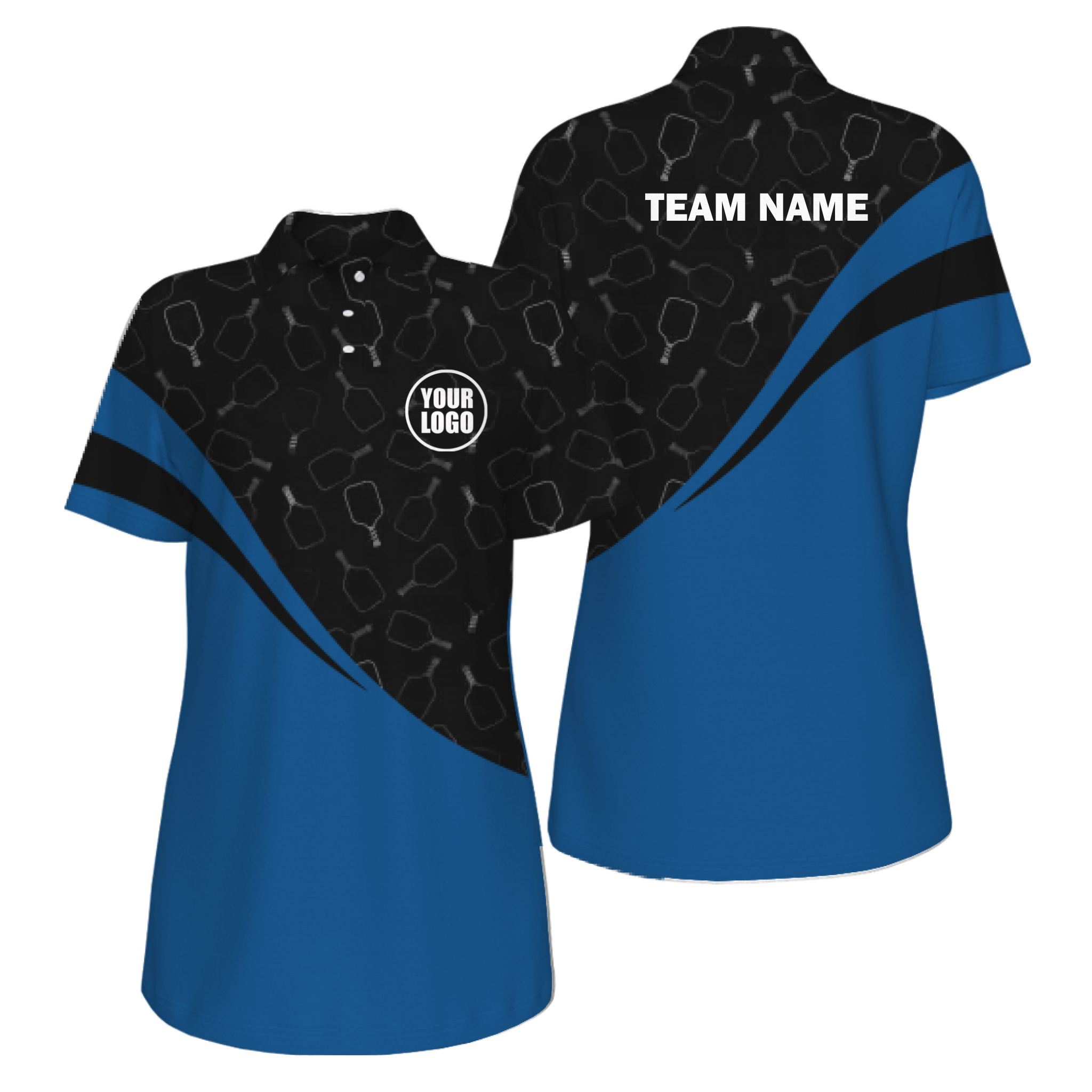 Picklewin Women's UV Protection Polo With Special Pickleball Pattern 14