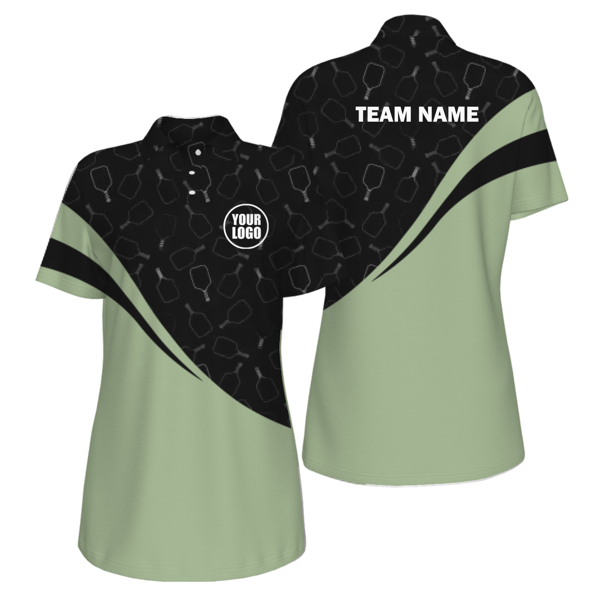 Picklewin Women's UV Protection Polo With Special Pickleball Pattern 15