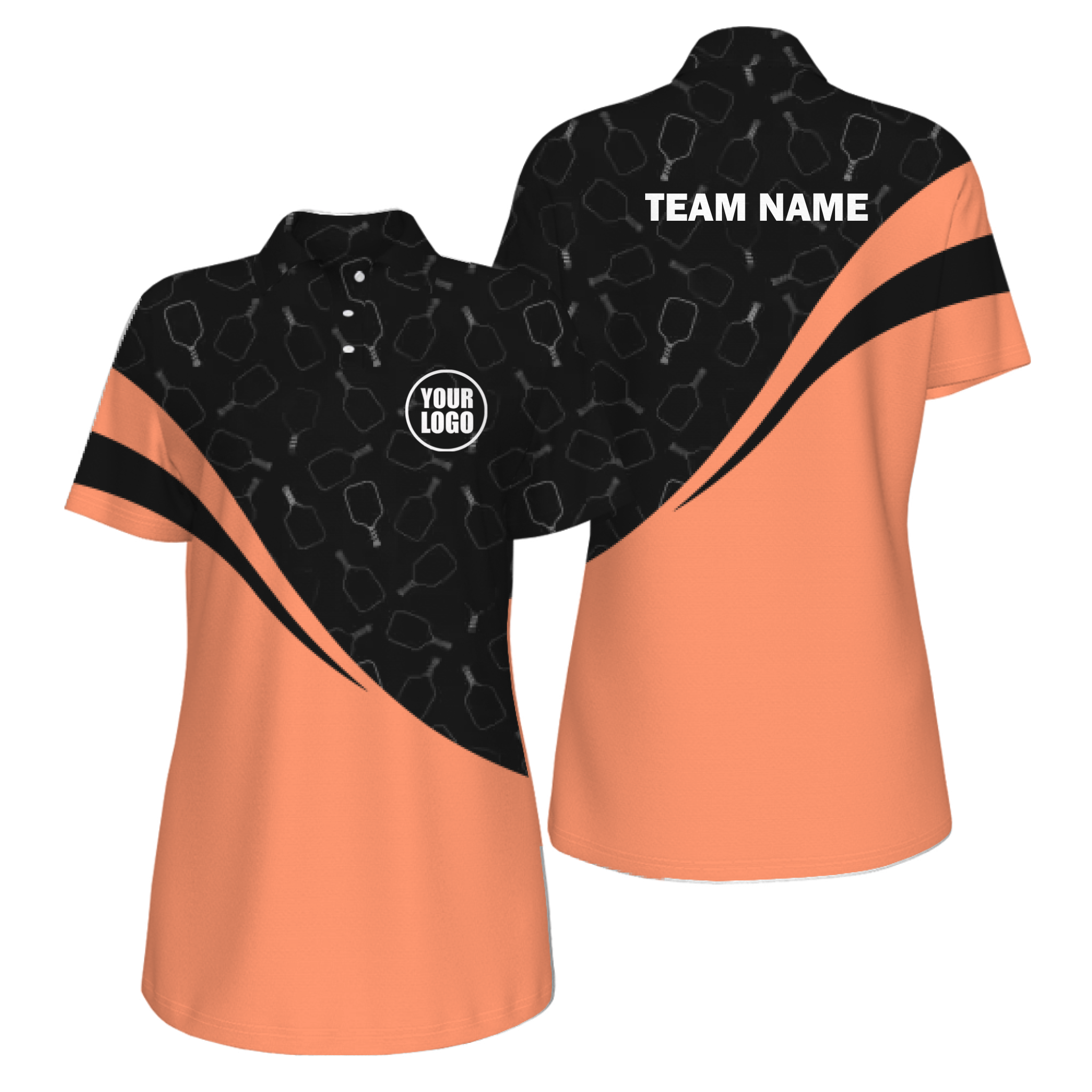 Picklewin Women's UV Protection Polo With Special Pickleball Pattern 3