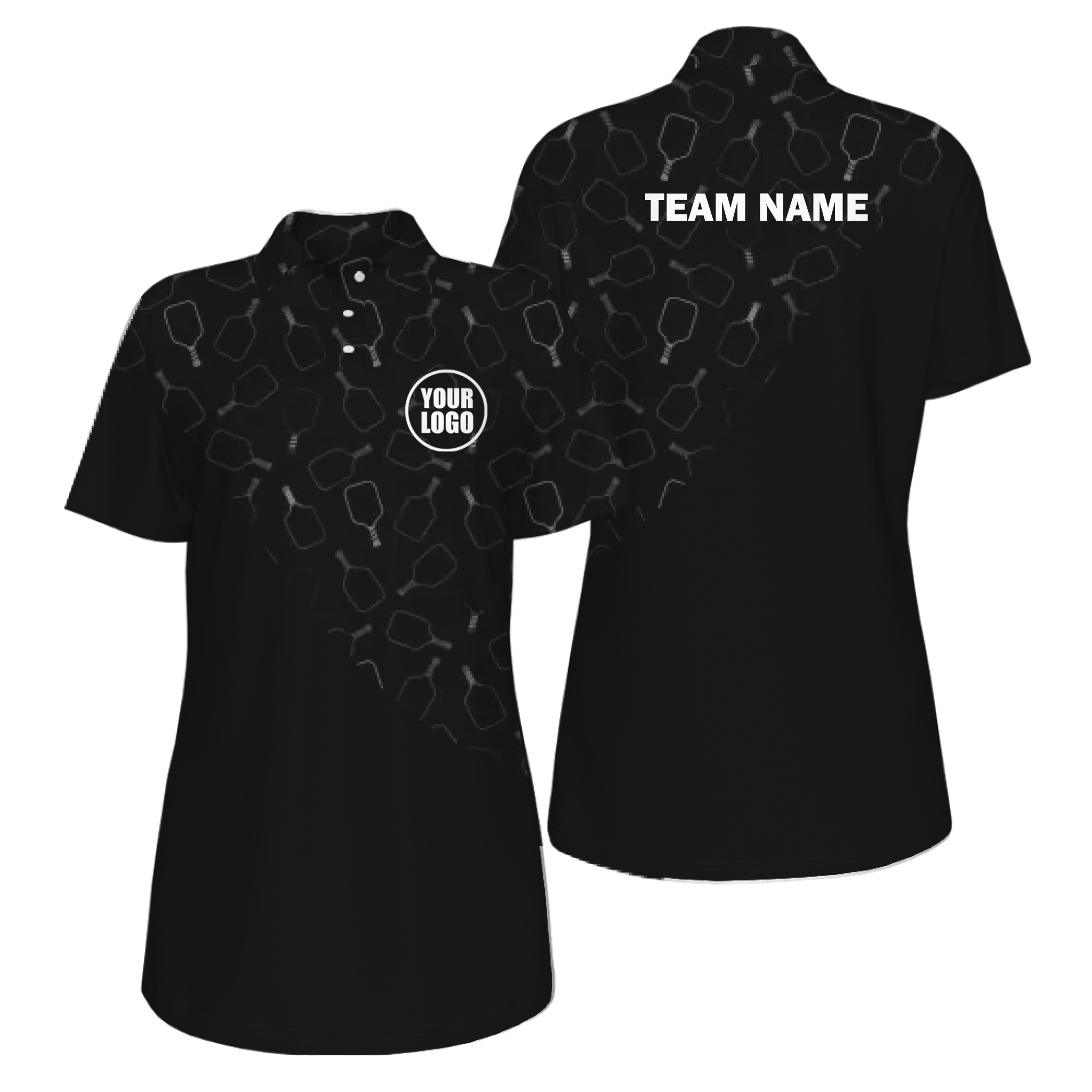 Picklewin Women's UV Protection Polo With Special Pickleball Pattern 5