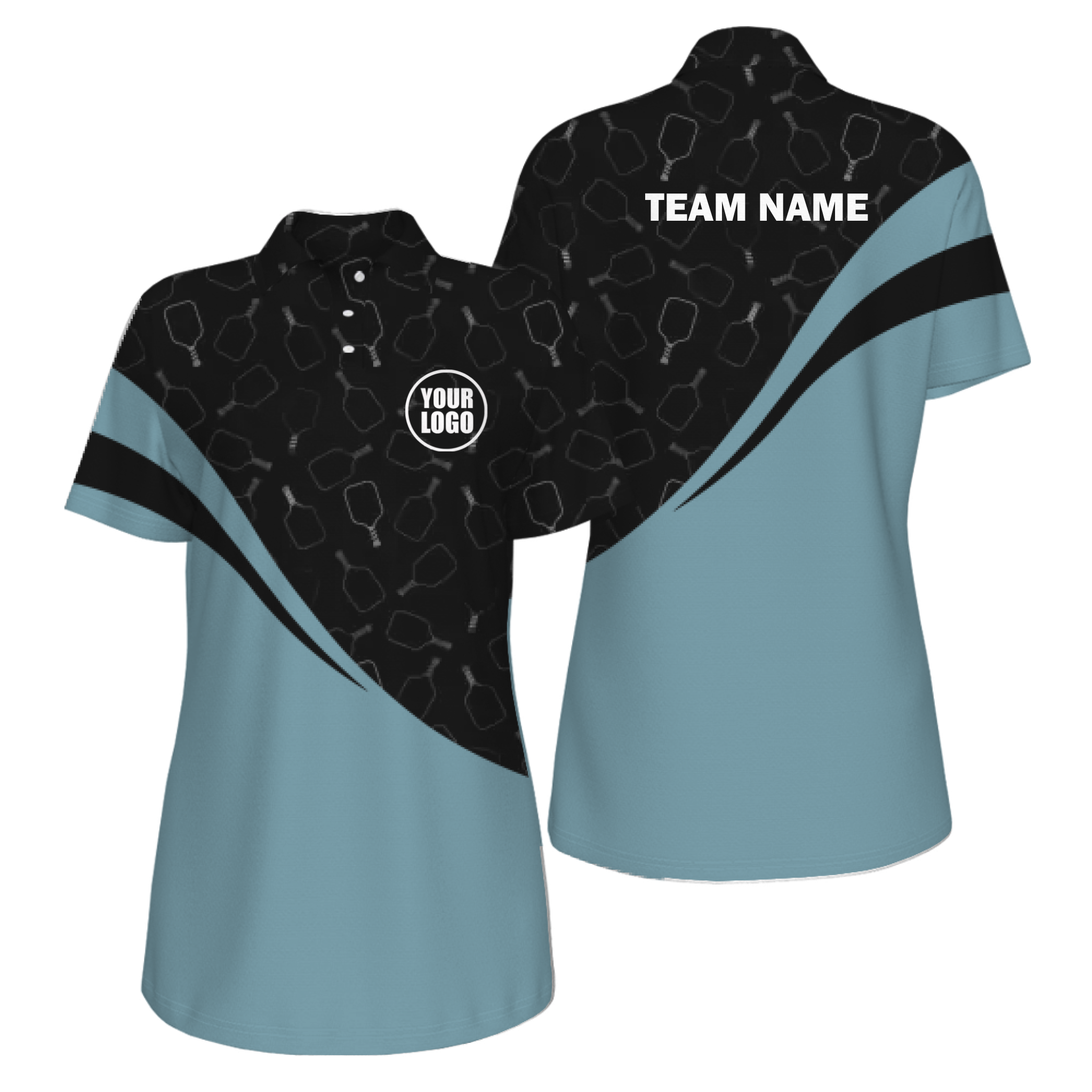 Picklewin Women's UV Protection Polo With Special Pickleball Pattern 6