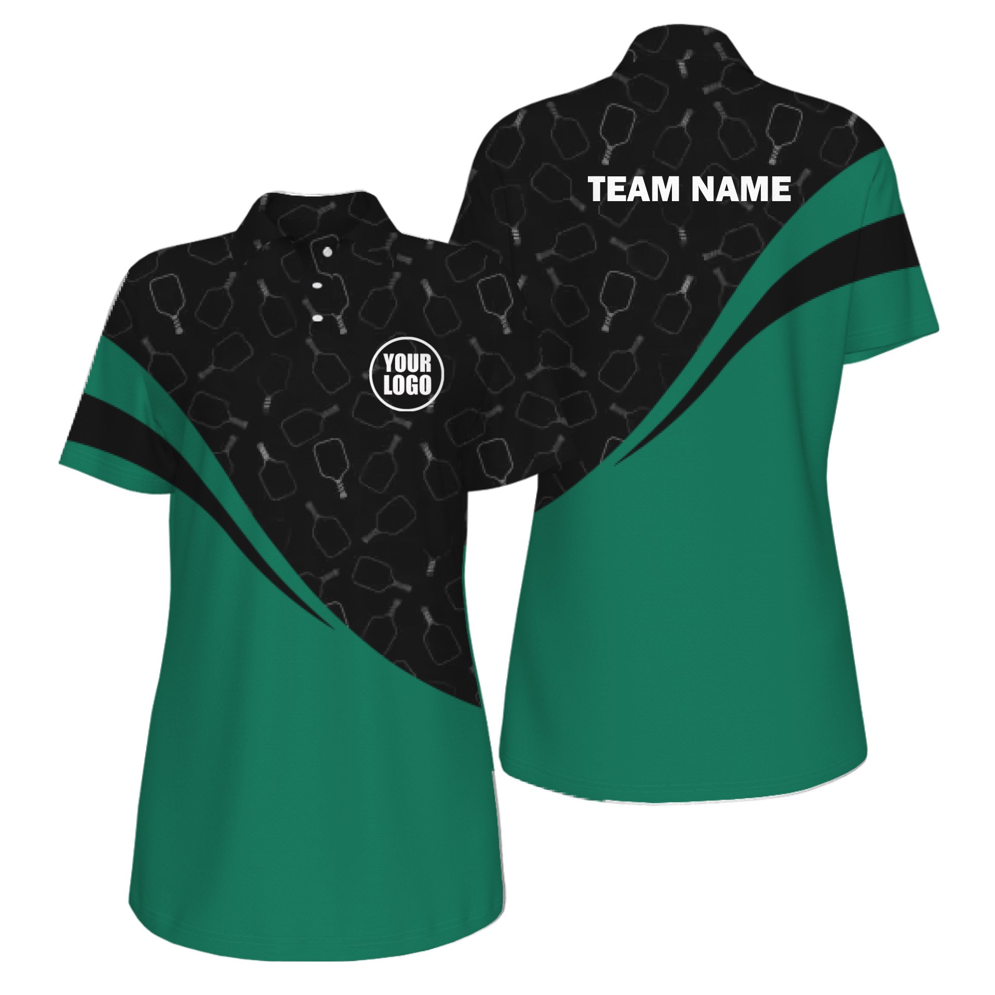 Picklewin Women's UV Protection Polo With Special Pickleball Pattern 8