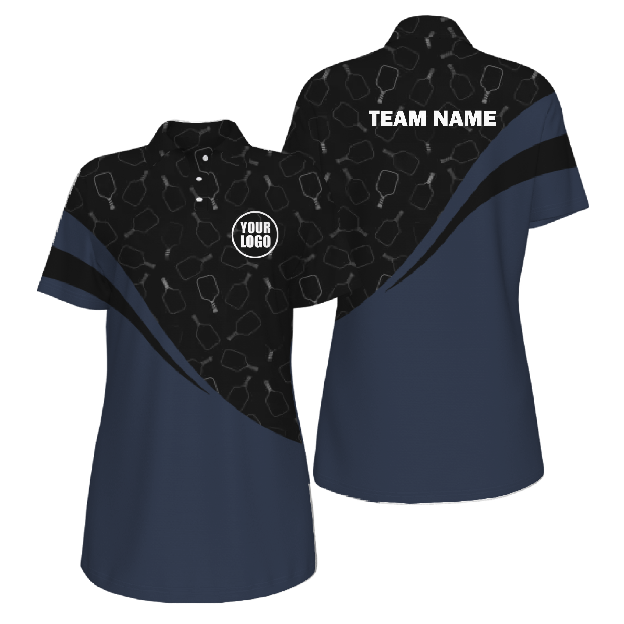 Picklewin Women's UV Protection Polo With Special Pickleball Pattern 9