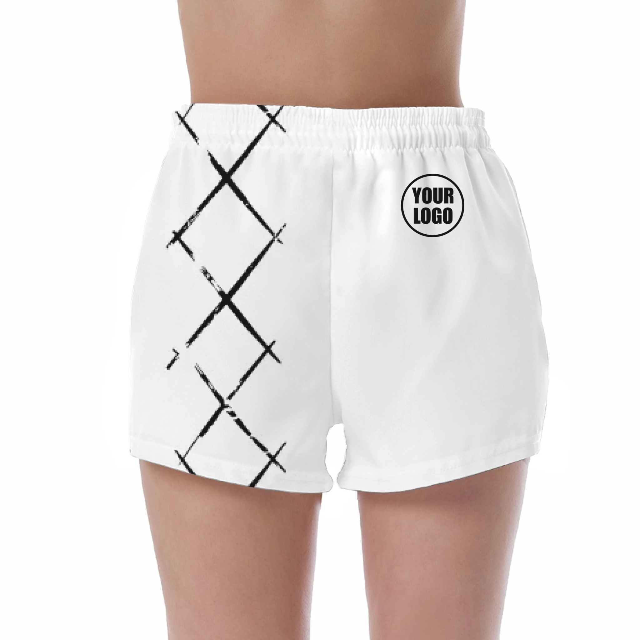 Picklewin Women's UV Protection Shorts With Simple Argyle 2