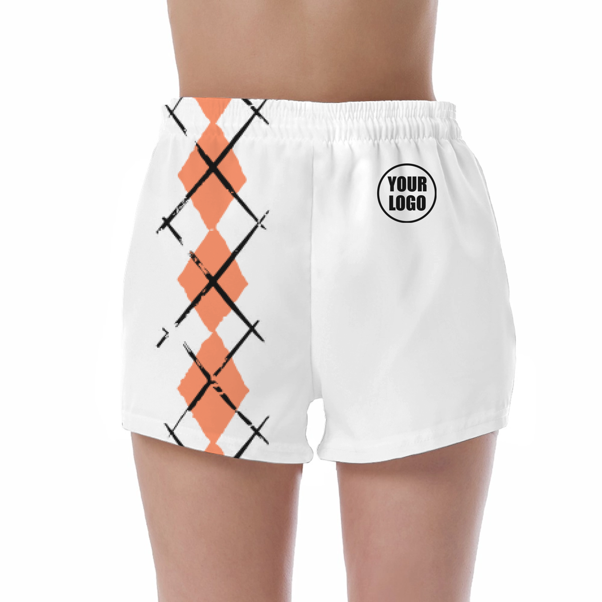 Picklewin Women's UV Protection Shorts With Simple Argyle 3