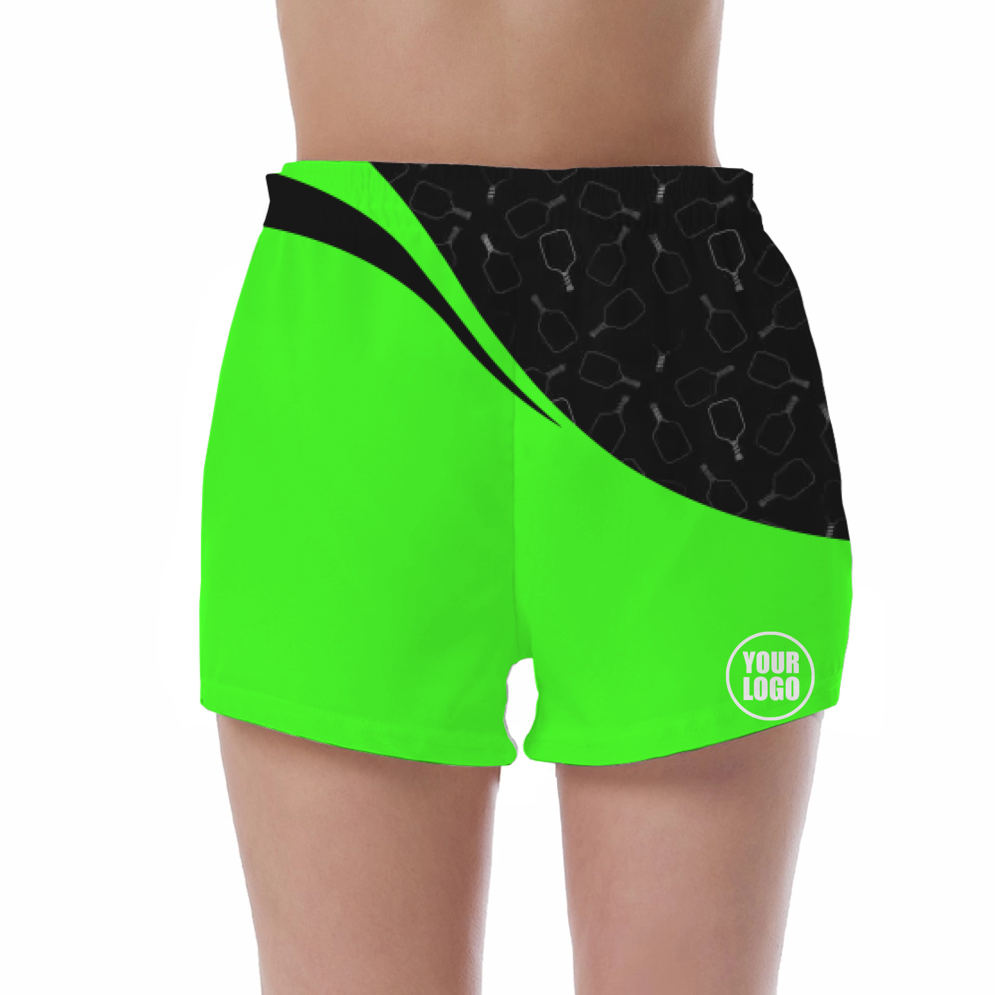 Picklewin Women's UV Protection Shorts With Special Pickleball Pattern 10