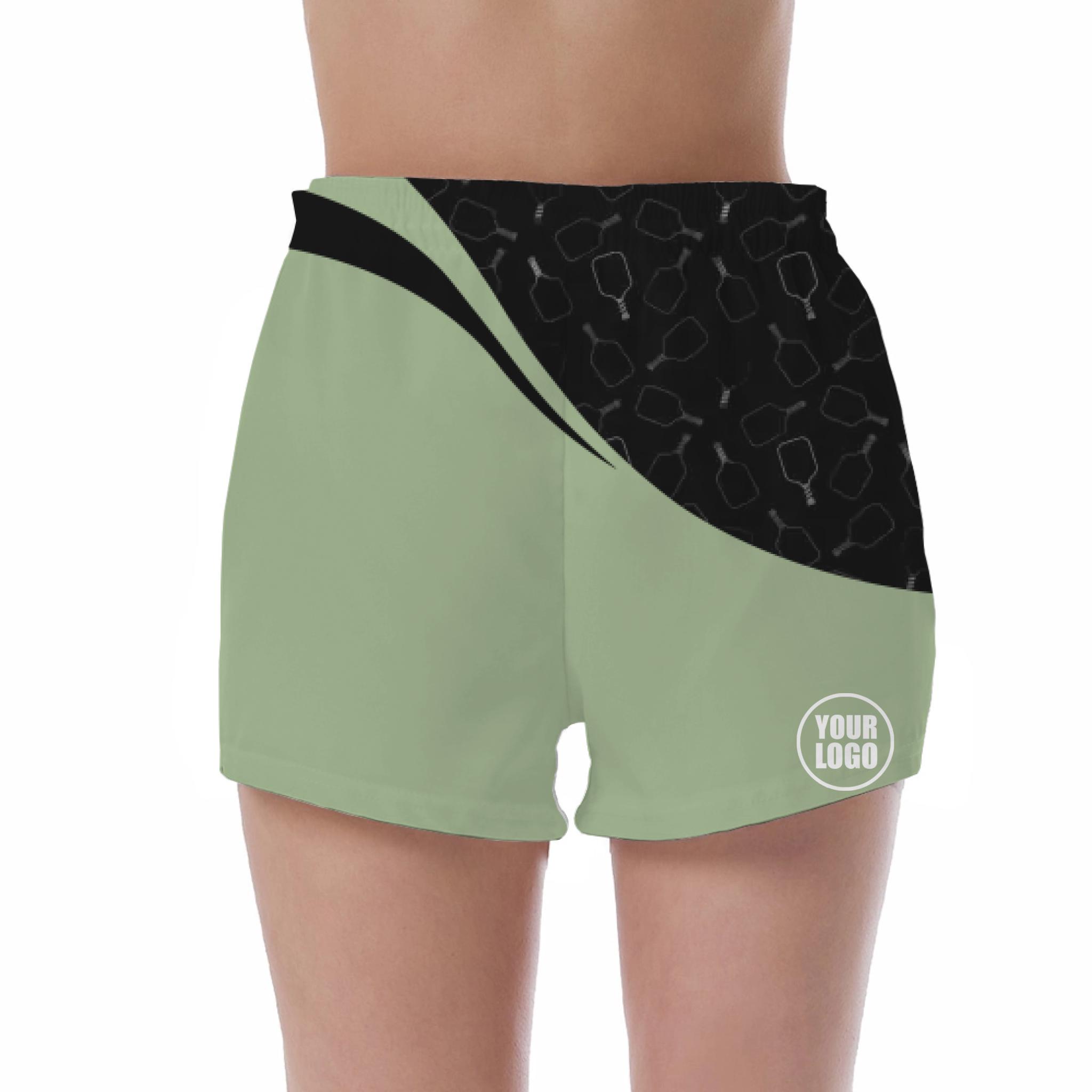 Picklewin Women's UV Protection Shorts With Special Pickleball Pattern 15