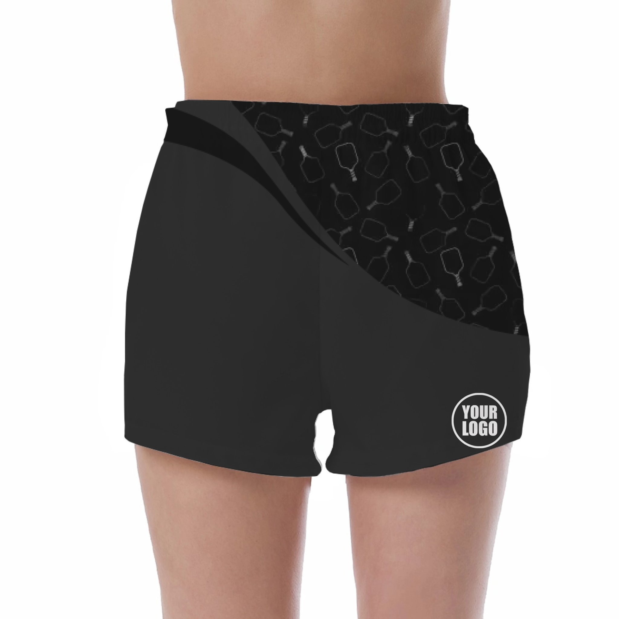 Picklewin Women's UV Protection Shorts With Special Pickleball Pattern 16