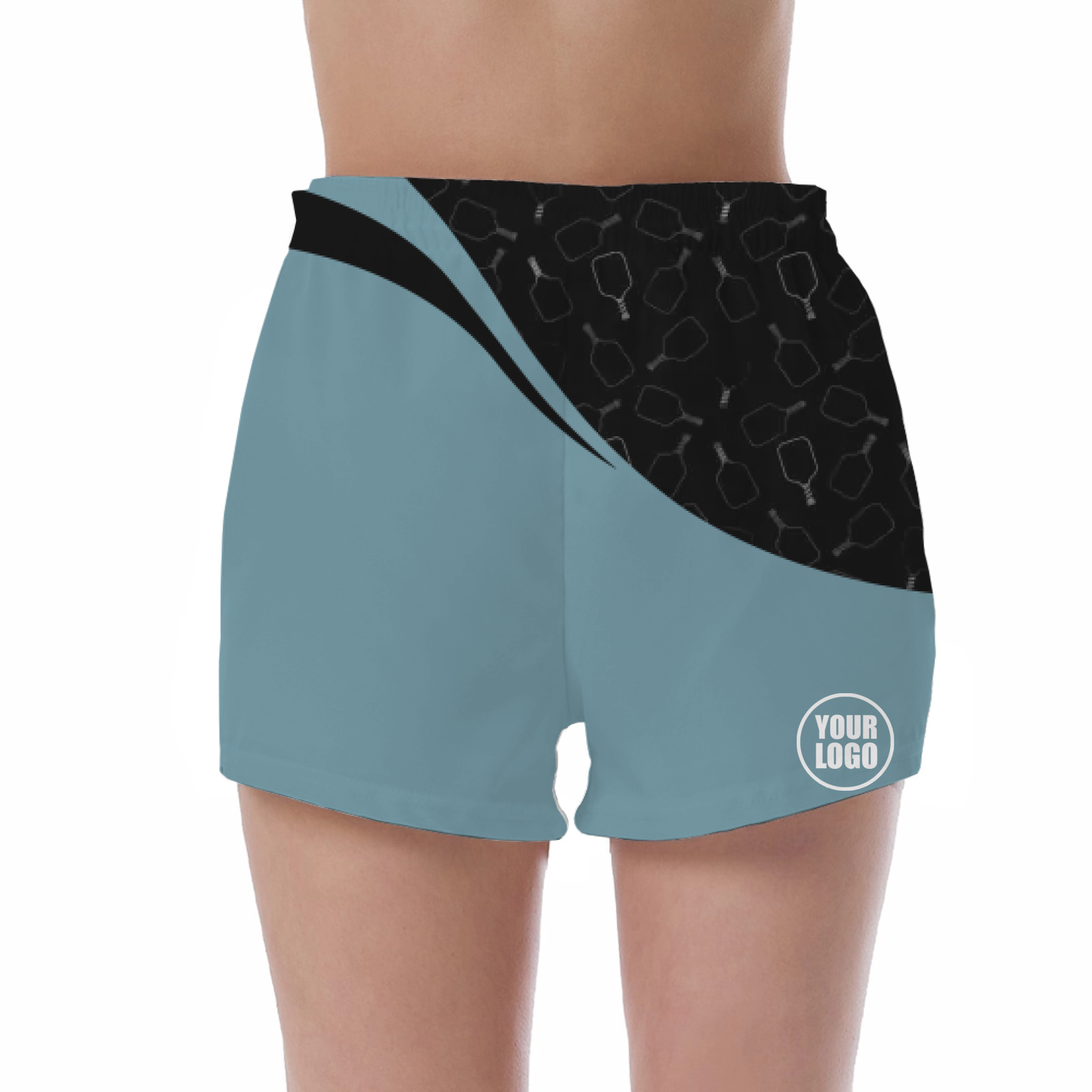 Picklewin Women's UV Protection Shorts With Special Pickleball Pattern 5