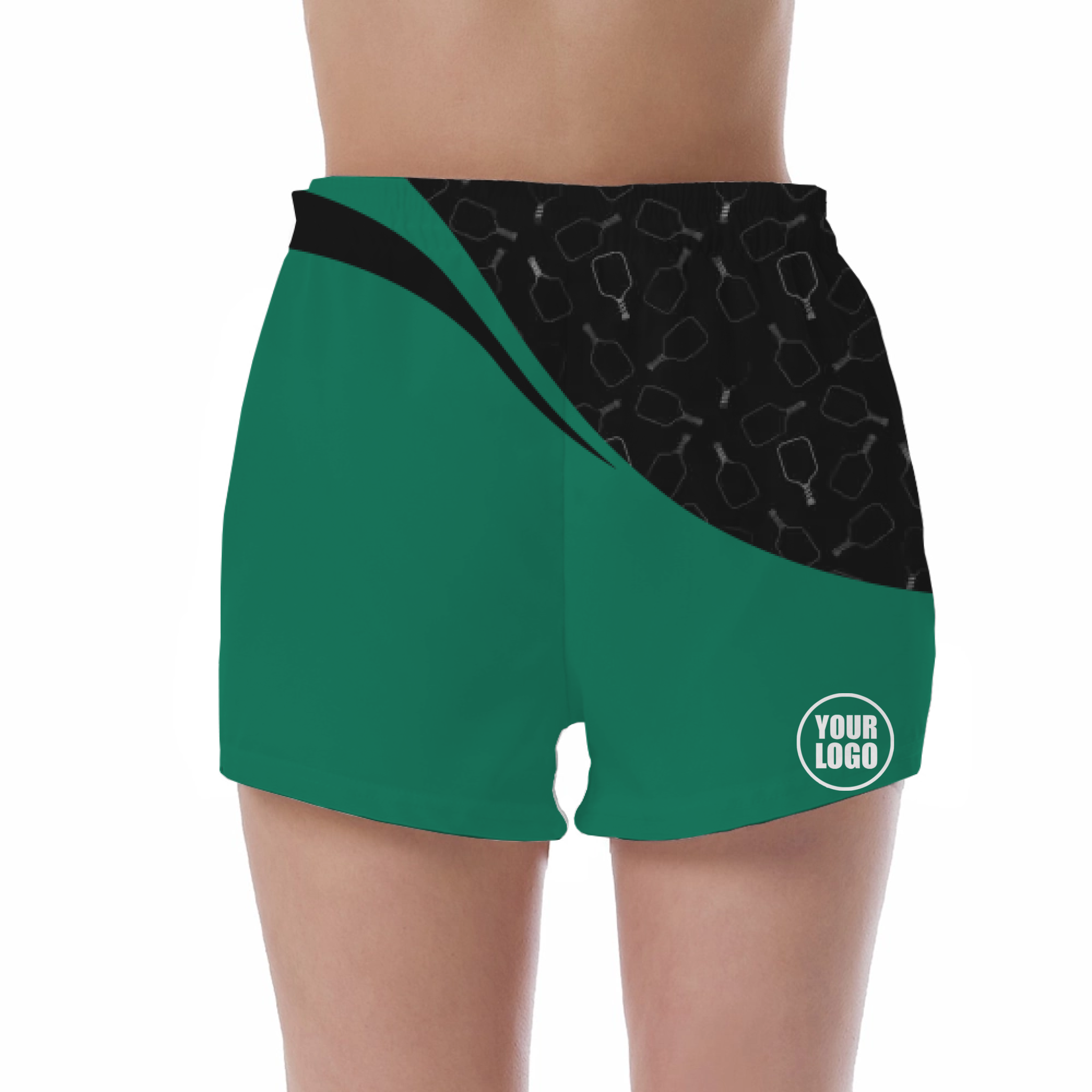 Picklewin Women's UV Protection Shorts With Special Pickleball Pattern 7